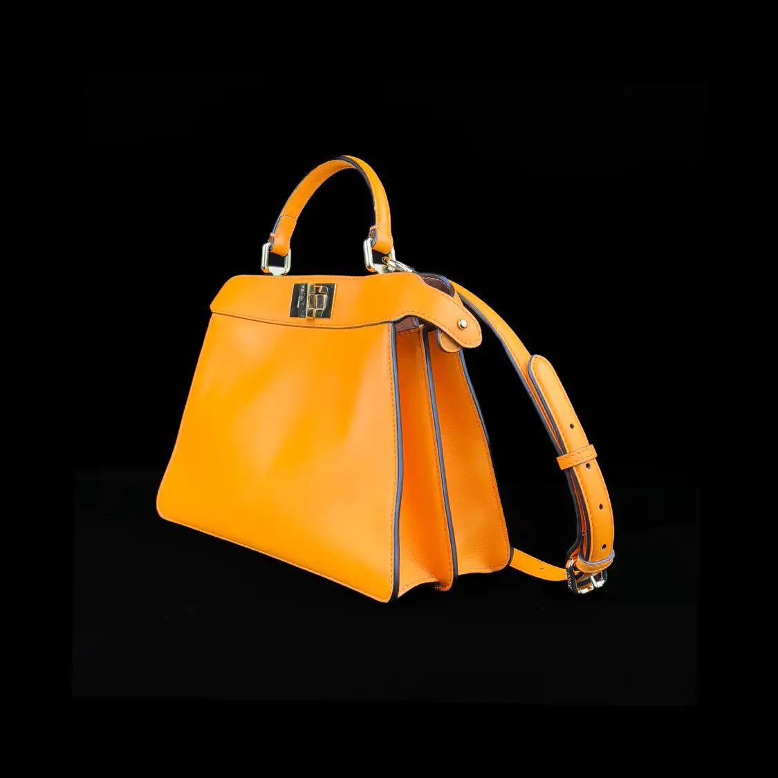Fendi FENDI Peekaboo Small yellow cowhide leather crossbody bag detachable strap Size ONE SIZE - 5 Thumbnail
