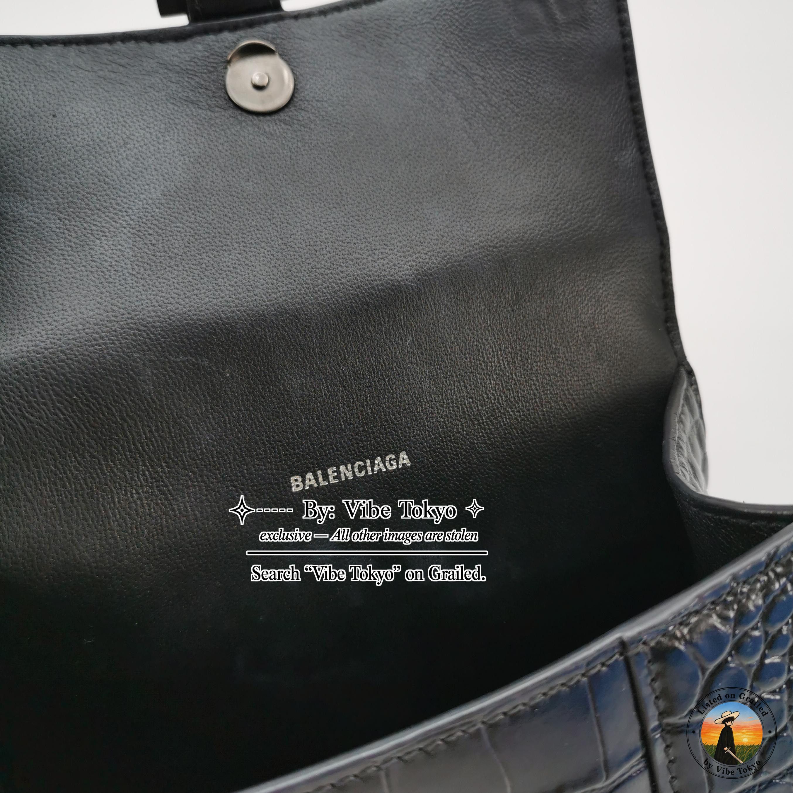 Balenciaga Balenciaga Hourglass Crocodile Effect XS Handle Bag Size ONE SIZE - 4 Thumbnail