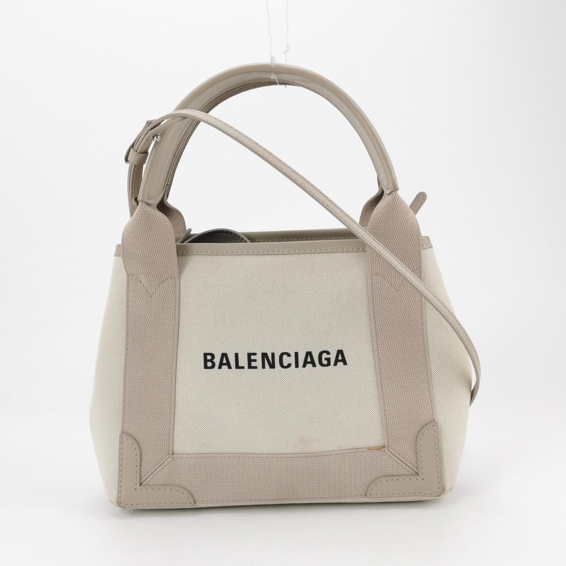Balenciaga Balenciaga Navy Cabas Canvas Tote Bag Size ONE SIZE - 9 Thumbnail