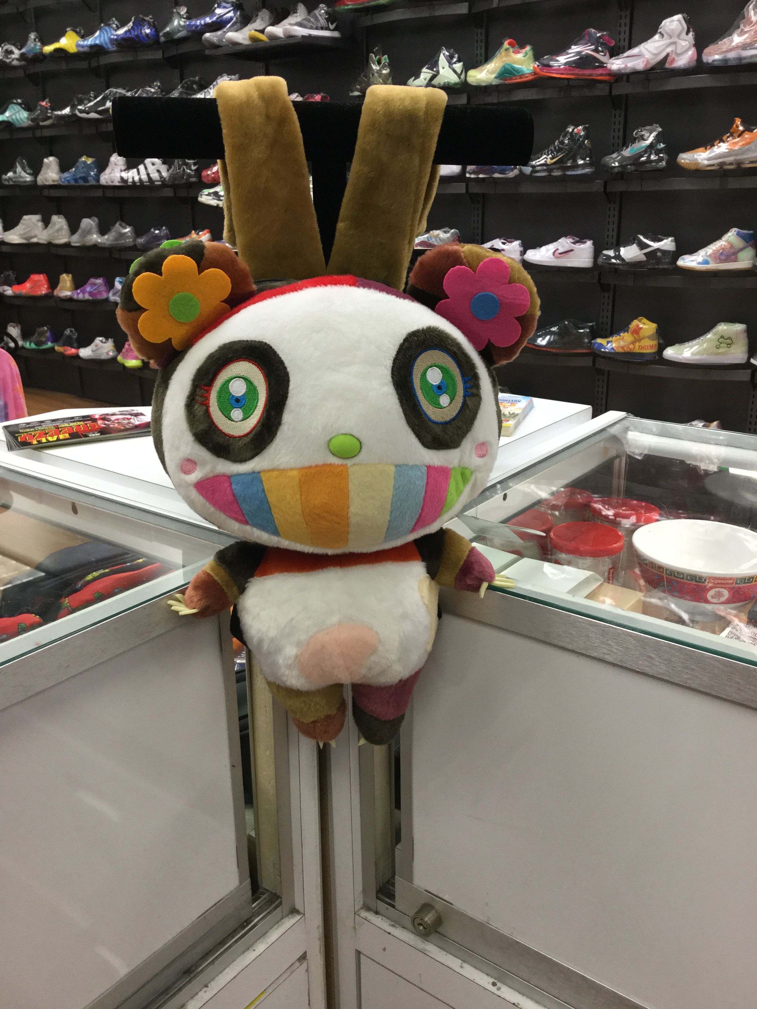 TAKASHI MURAKAMI Panda Backpack Bag Plush Doll KAIKAI KIKI