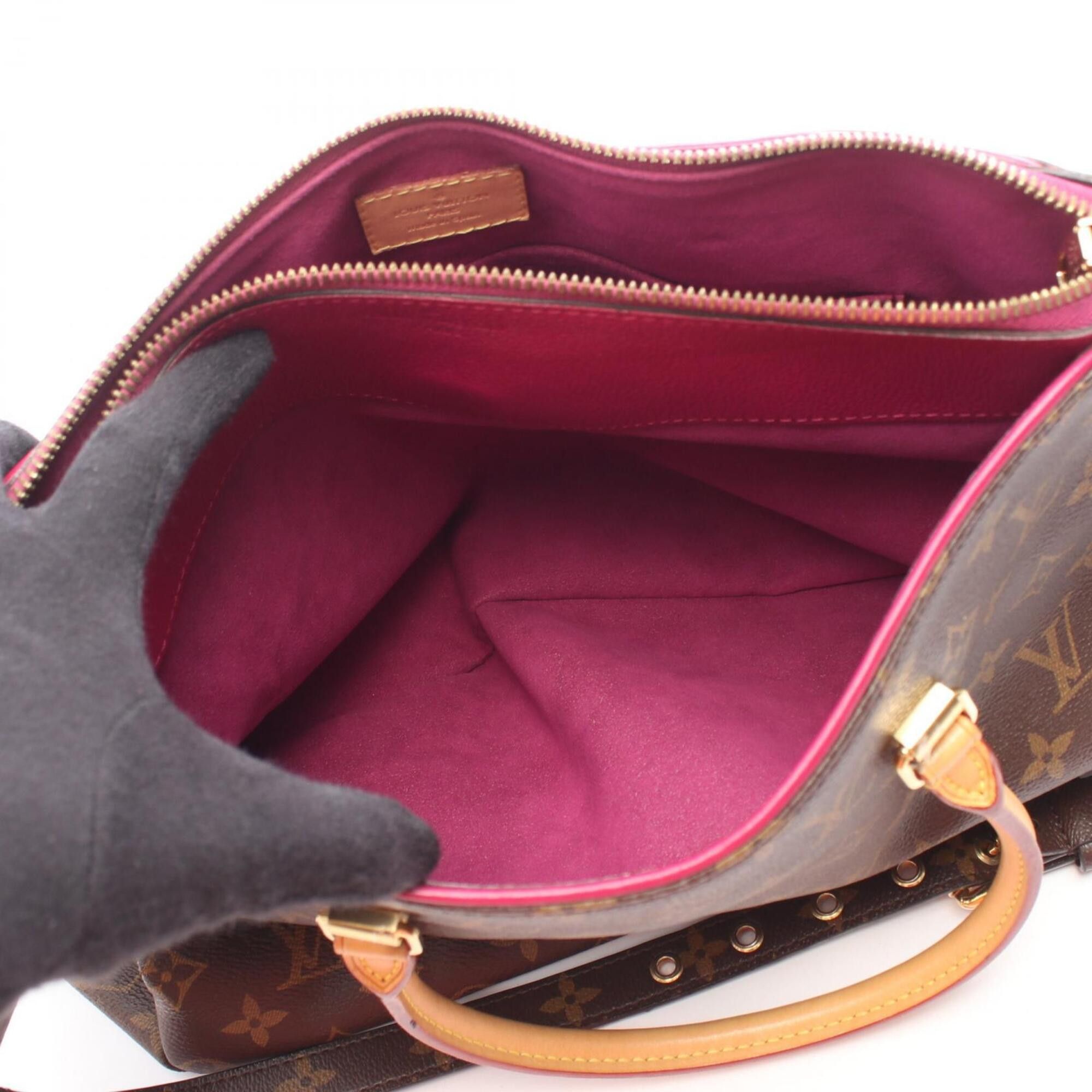 Louis Vuitton Louis Vuitton Pallas 2-Way Handbag, Coated Canvas and Leather, Monogram Pattern, Women's, Brown Size ONE SIZE - 5 Thumbnail