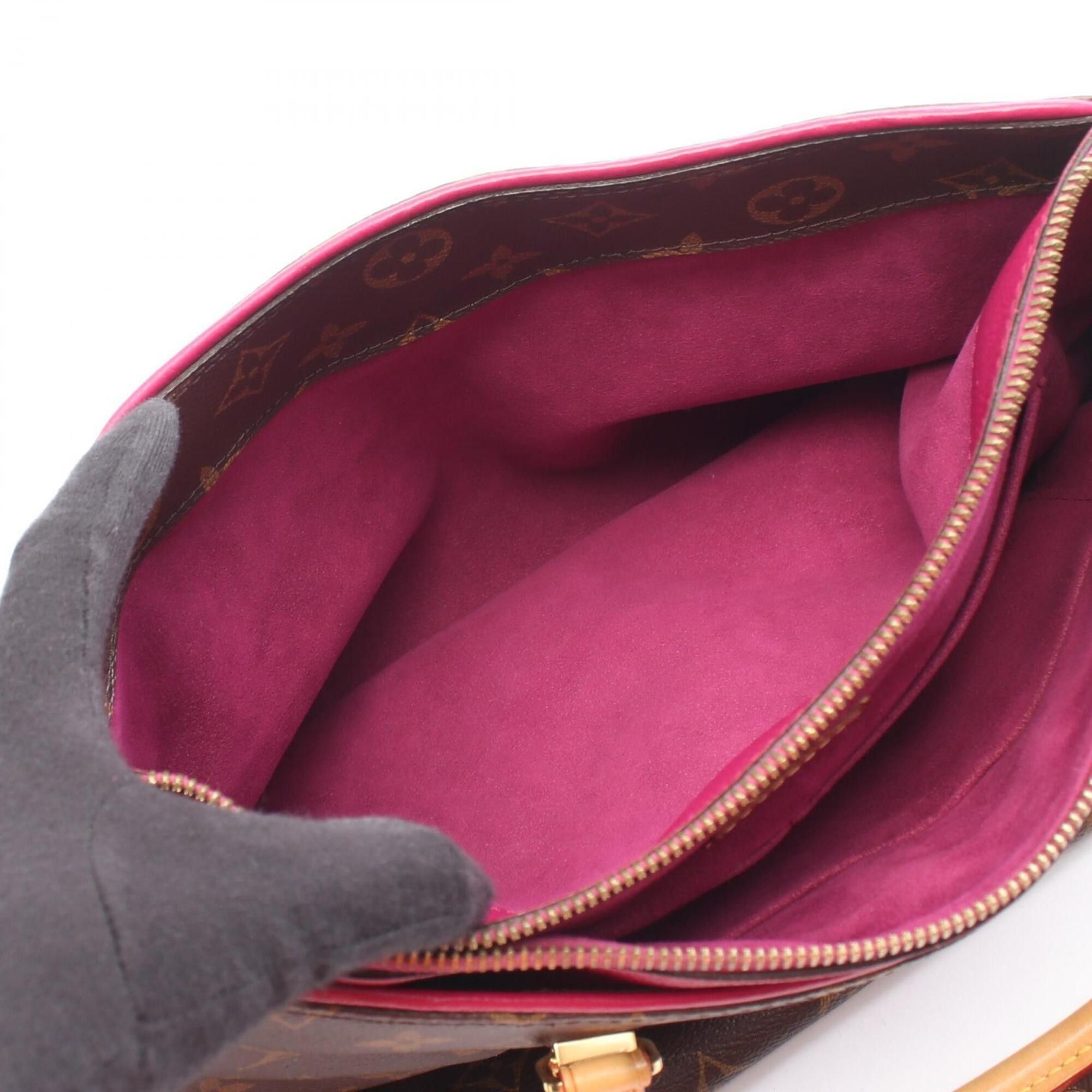 Louis Vuitton Louis Vuitton Pallas 2-Way Handbag, Coated Canvas and Leather, Monogram Pattern, Women's, Brown Size ONE SIZE - 4 Thumbnail