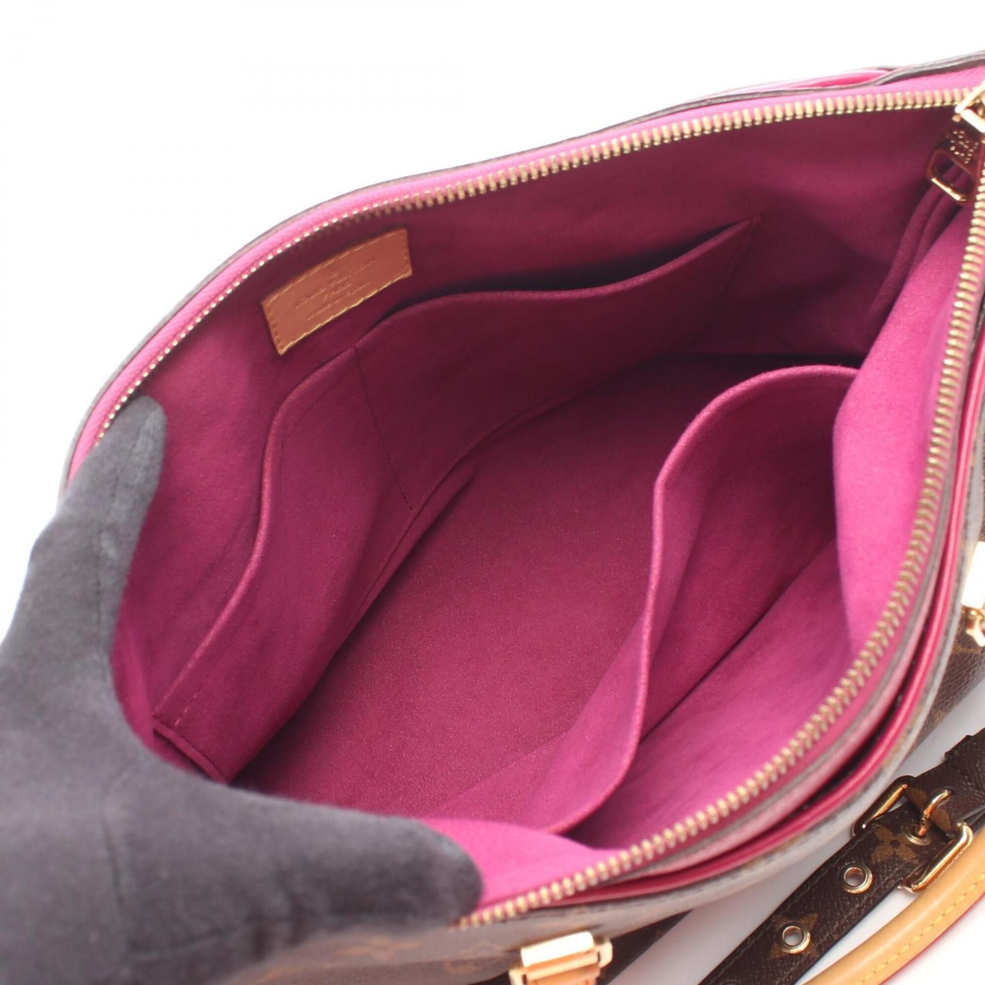 Louis Vuitton Louis Vuitton Pallas 2-Way Handbag, Coated Canvas and Leather, Monogram Pattern, Women's, Brown Size ONE SIZE - 3 Thumbnail