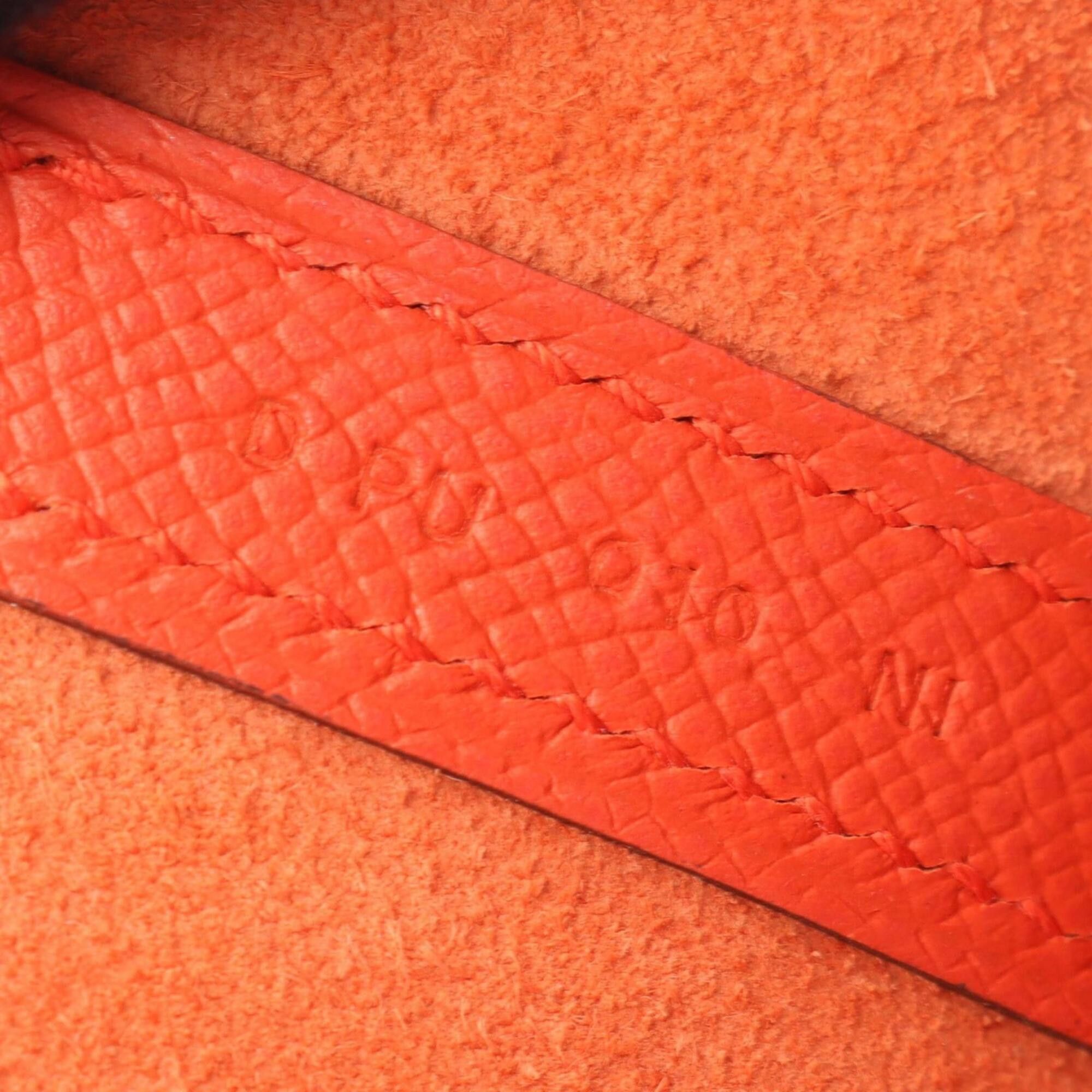 Hermes Hermes Picotin Lock MM Handbag, Leather, Veau Epsom, Women's, Orange, Brown, Blue, Tressage, Celeste, Rouge H, 075209CK Size ONE SIZE - 5 Thumbnail