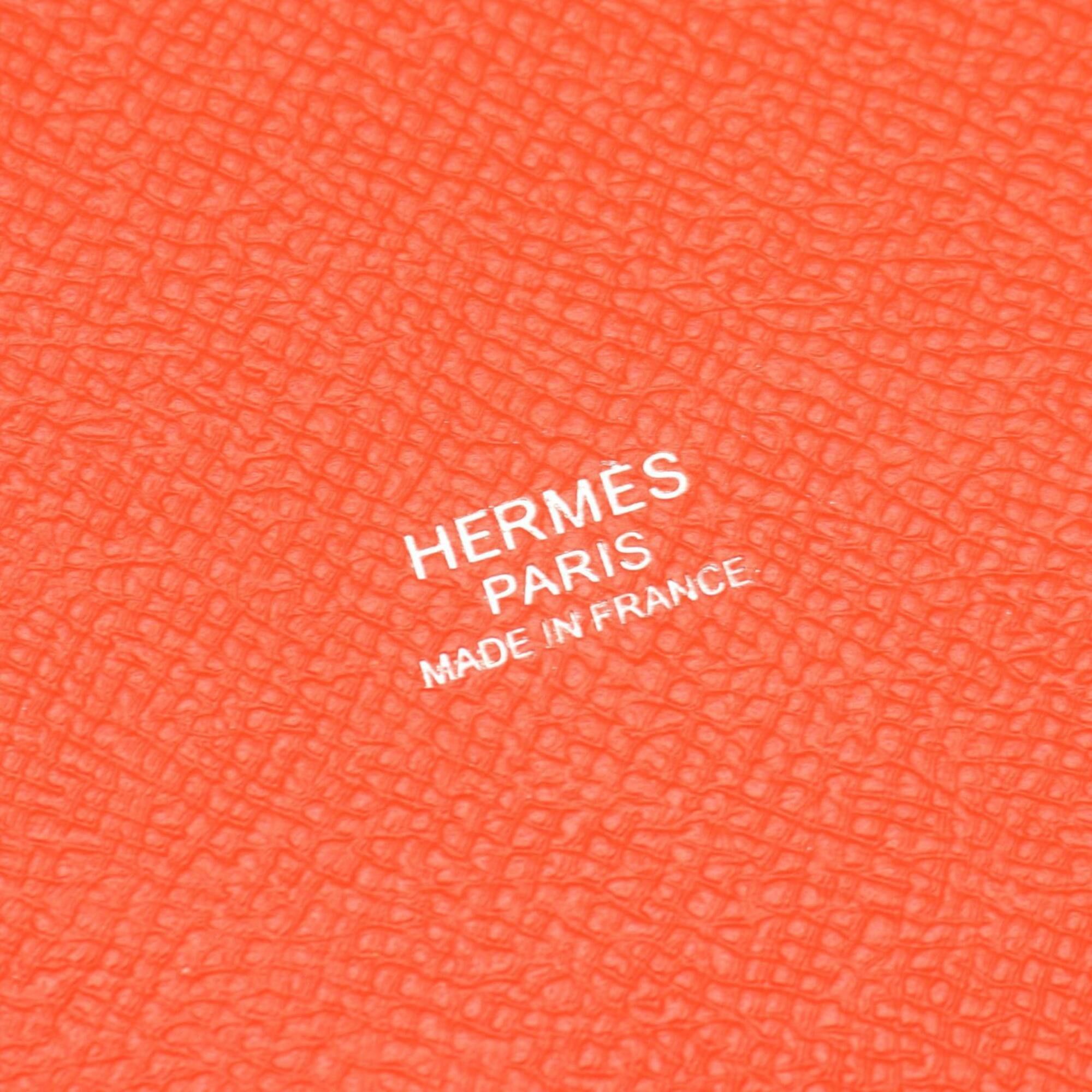 Hermes Hermes Picotin Lock MM Handbag, Leather, Veau Epsom, Women's, Orange, Brown, Blue, Tressage, Celeste, Rouge H, 075209CK Size ONE SIZE - 4 Thumbnail