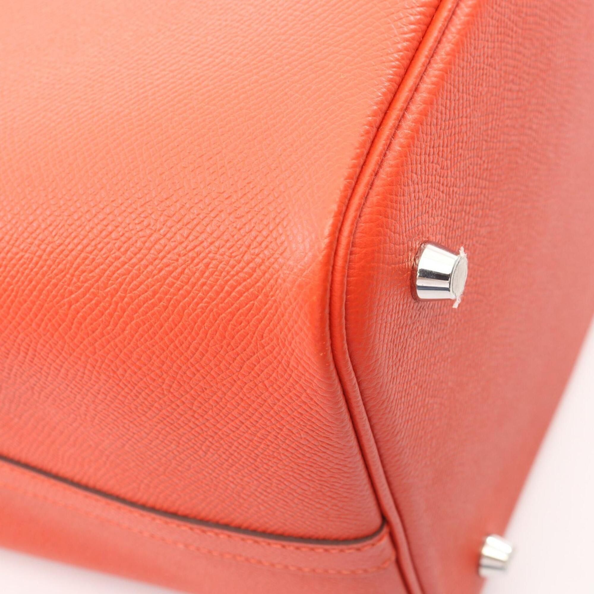 Hermes Hermes Picotin Lock MM Handbag, Leather, Veau Epsom, Women's, Orange, Brown, Blue, Tressage, Celeste, Rouge H, 075209CK Size ONE SIZE - 6 Thumbnail