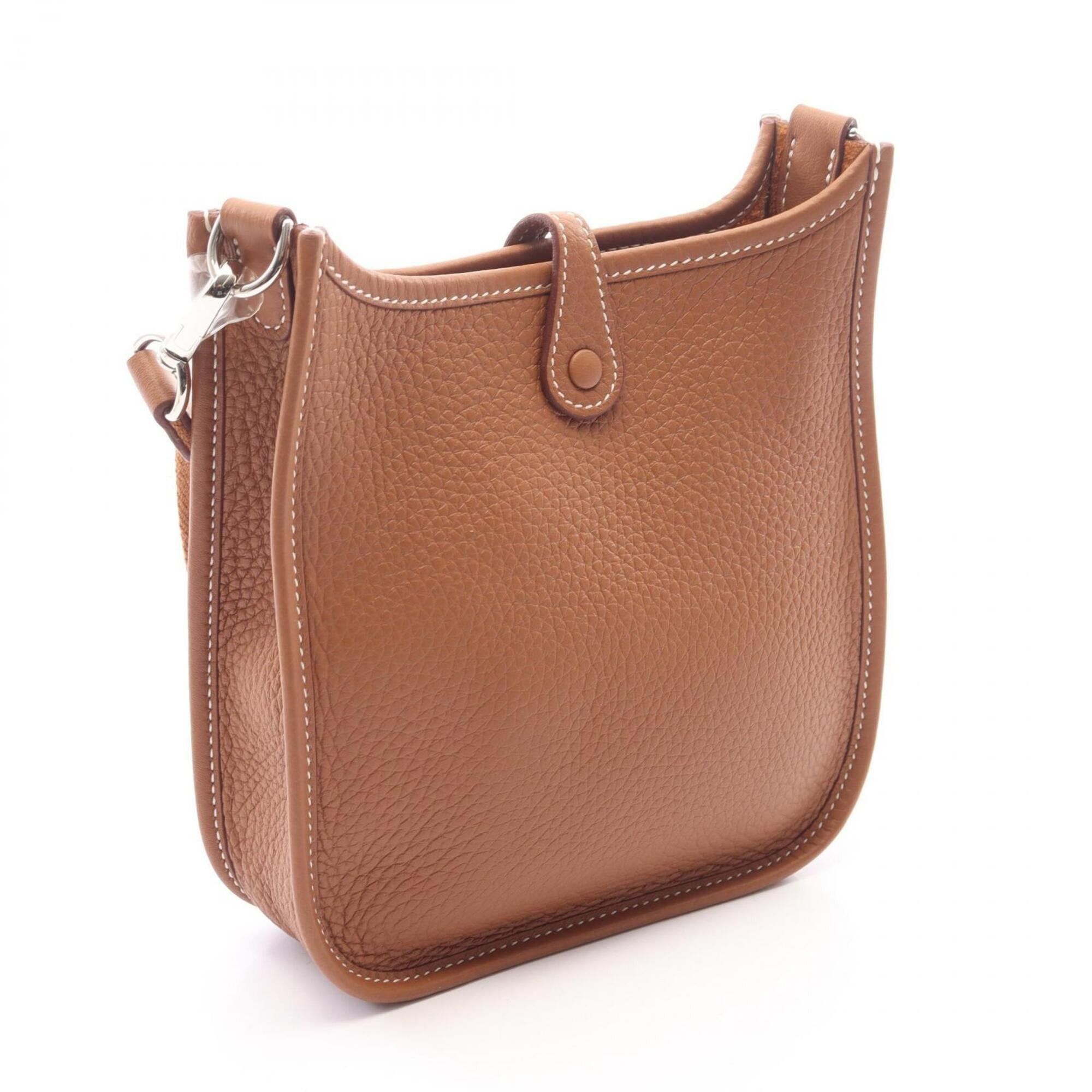 Hermes Hermes Evelyne TPM Amazon Shoulder Bag/Handbag, Taurillon Clemence Leather, Women's, Brown Size ONE SIZE - 2 Thumbnail