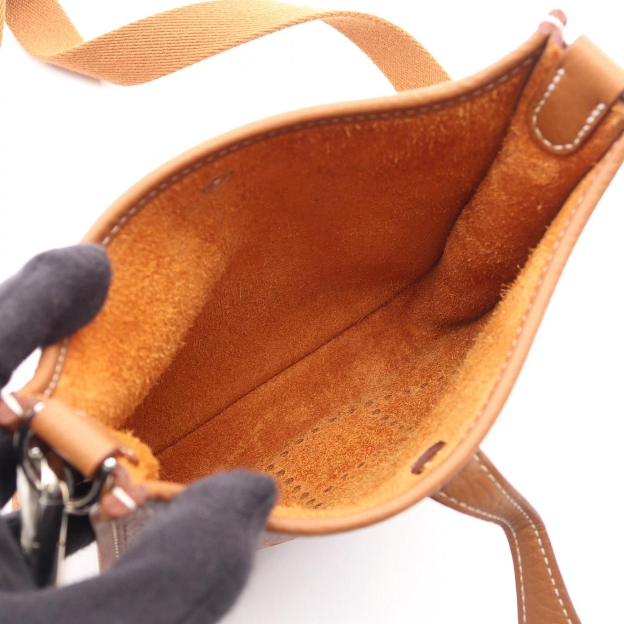 Hermes Hermes Evelyne TPM Amazon Shoulder Bag/Handbag, Taurillon Clemence Leather, Women's, Brown Size ONE SIZE - 3 Thumbnail