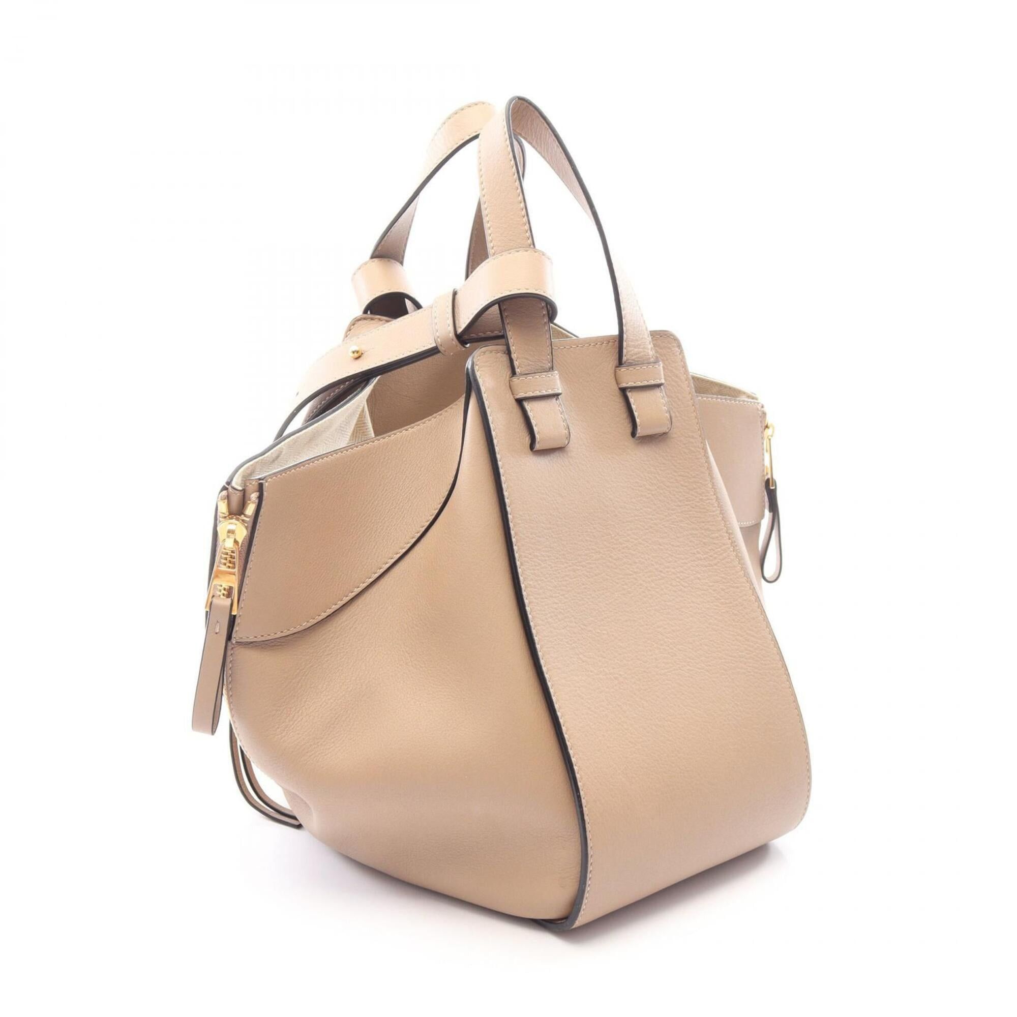Loewe Loewe Hammock Bag Small 2-Way Handbag Leather Women's Beige Size ONE SIZE - 2 Thumbnail