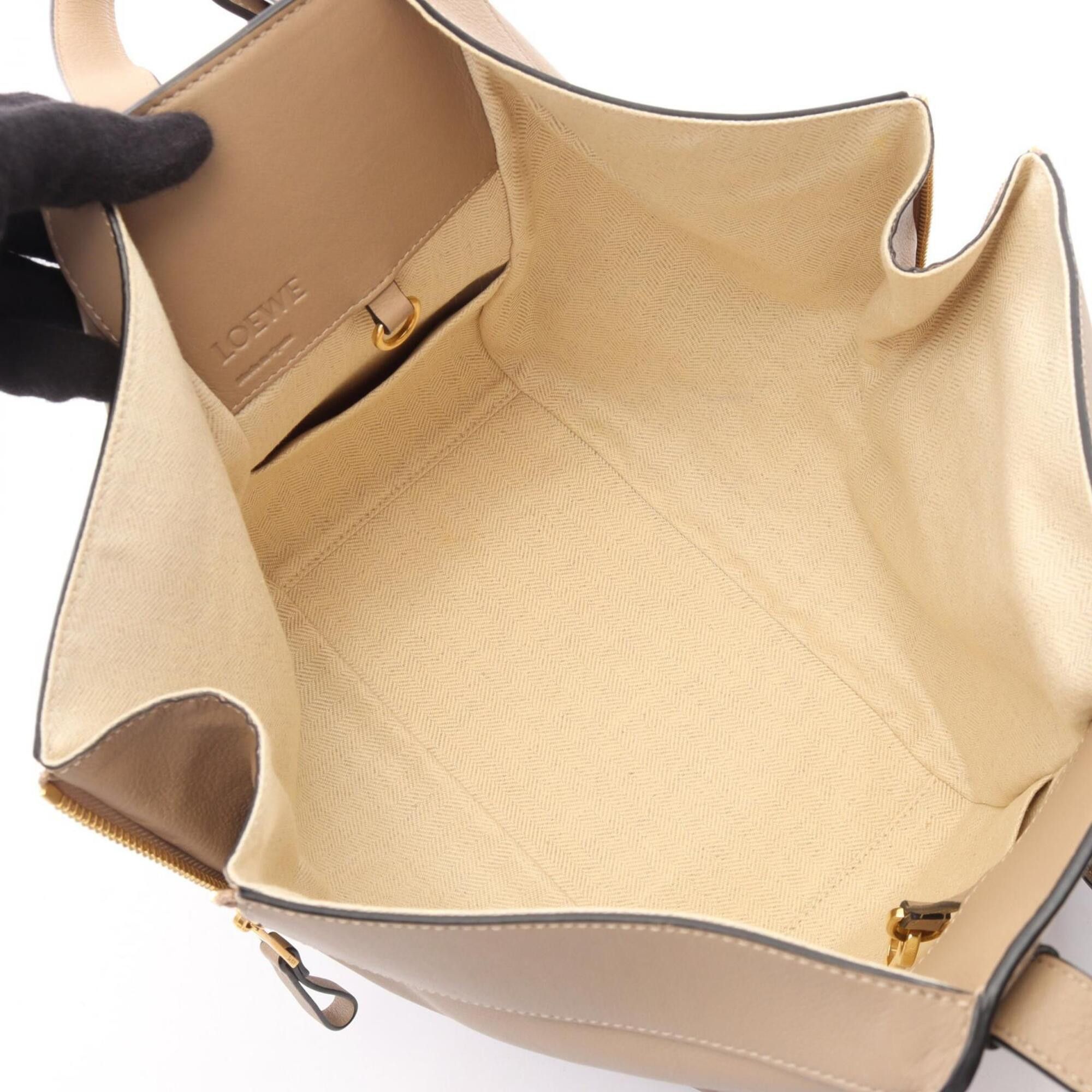 Loewe Loewe Hammock Bag Small 2-Way Handbag Leather Women's Beige Size ONE SIZE - 3 Thumbnail