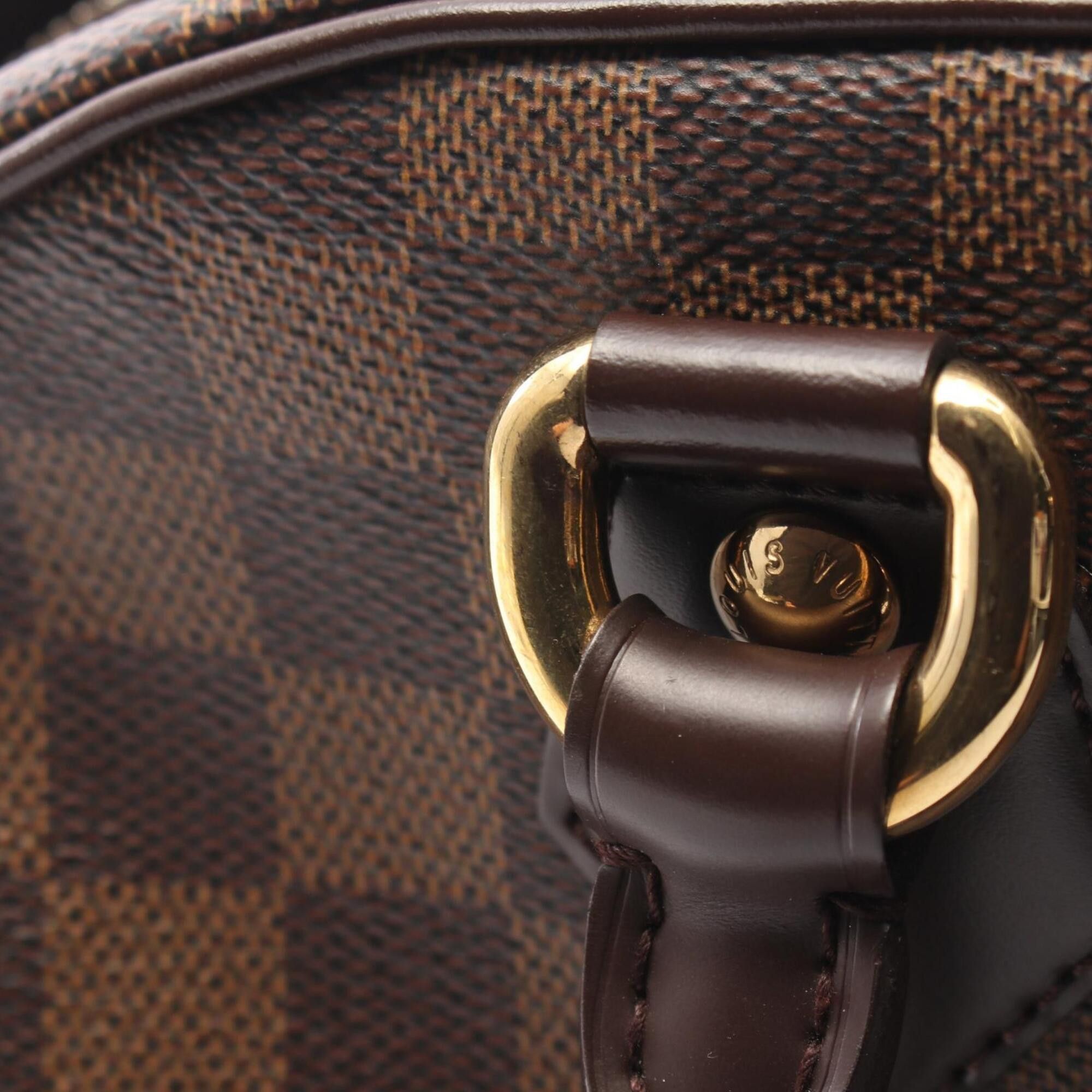 Louis Vuitton Louis Vuitton Duomo Handbag, Coated Canvas and Leather, Damier Pattern, Women's, Brown, N60008 Size ONE SIZE - 10 Thumbnail
