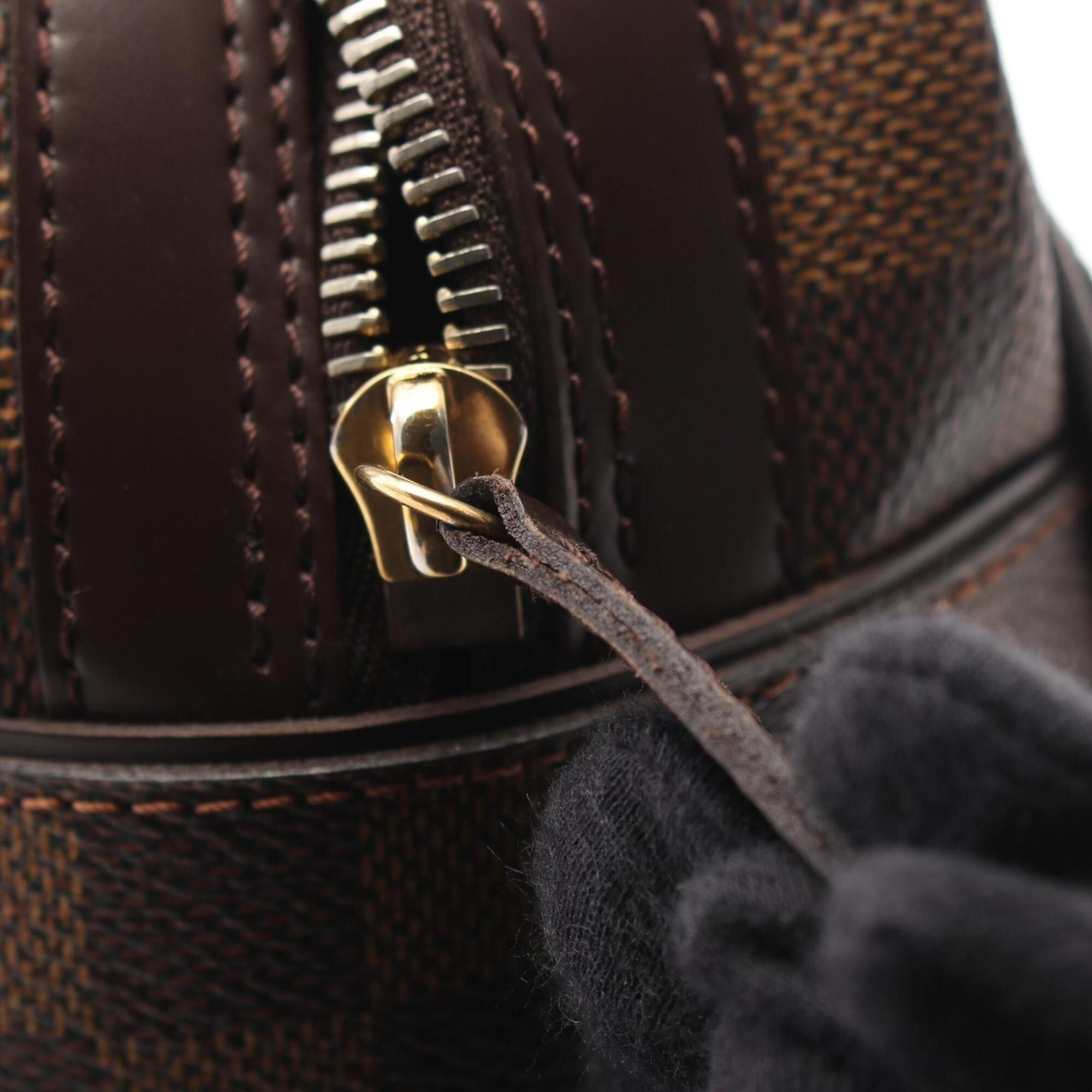 Louis Vuitton Louis Vuitton Duomo Handbag, Coated Canvas and Leather, Damier Pattern, Women's, Brown, N60008 Size ONE SIZE - 12 Thumbnail