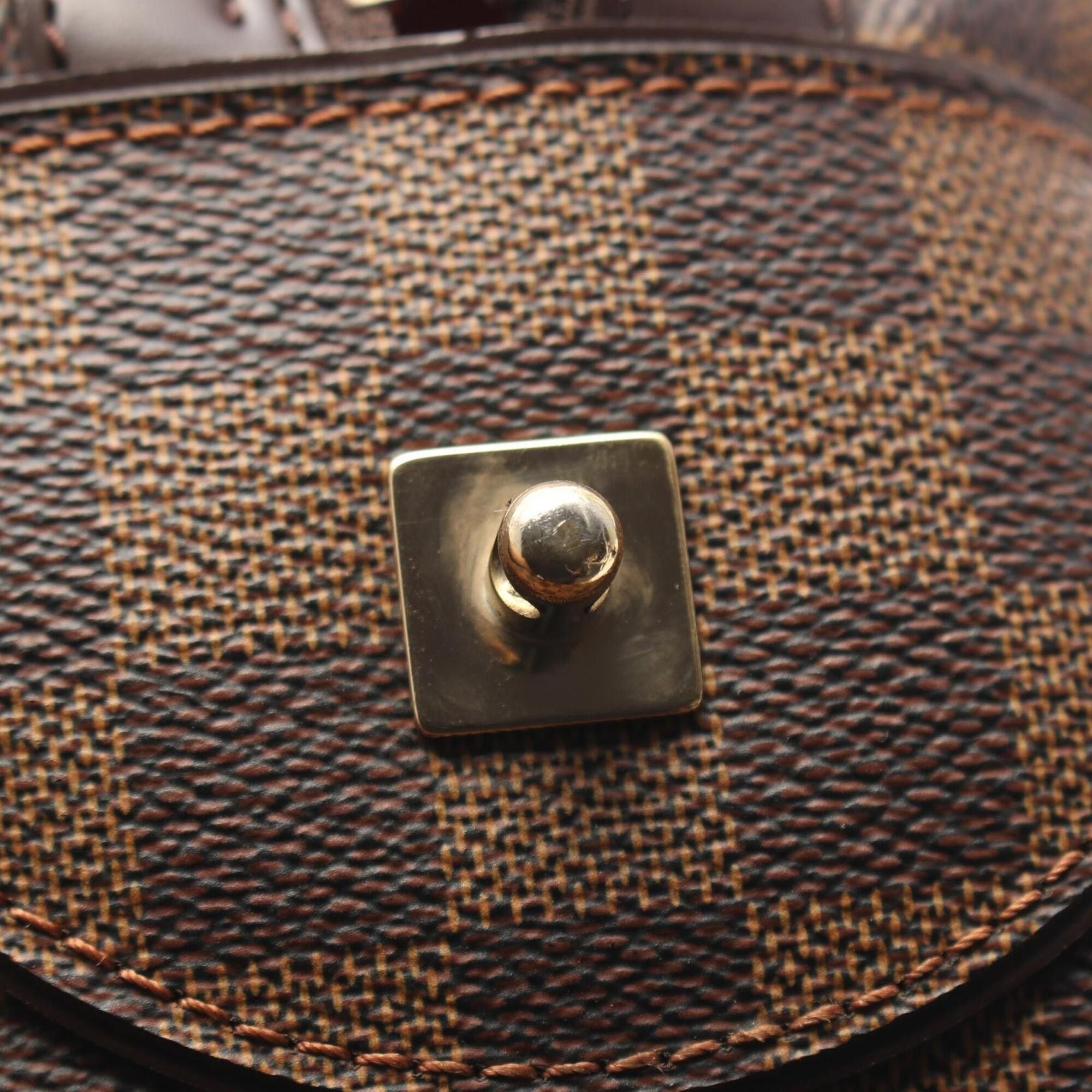 Louis Vuitton Louis Vuitton Duomo Handbag, Coated Canvas and Leather, Damier Pattern, Women's, Brown, N60008 Size ONE SIZE - 13 Thumbnail