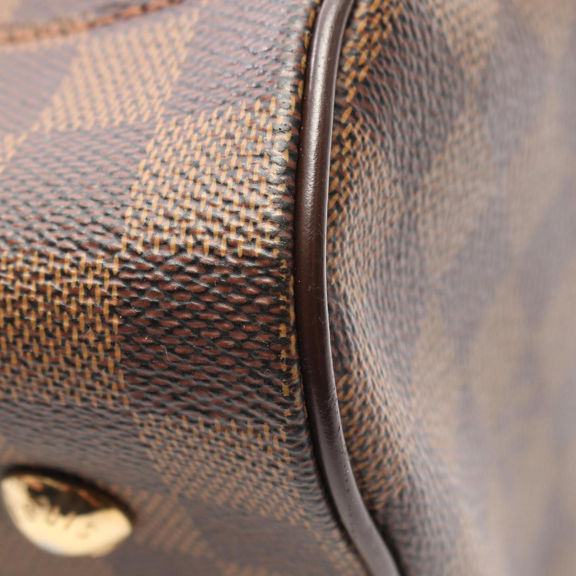 Louis Vuitton Louis Vuitton Duomo Handbag, Coated Canvas and Leather, Damier Pattern, Women's, Brown, N60008 Size ONE SIZE - 6 Thumbnail