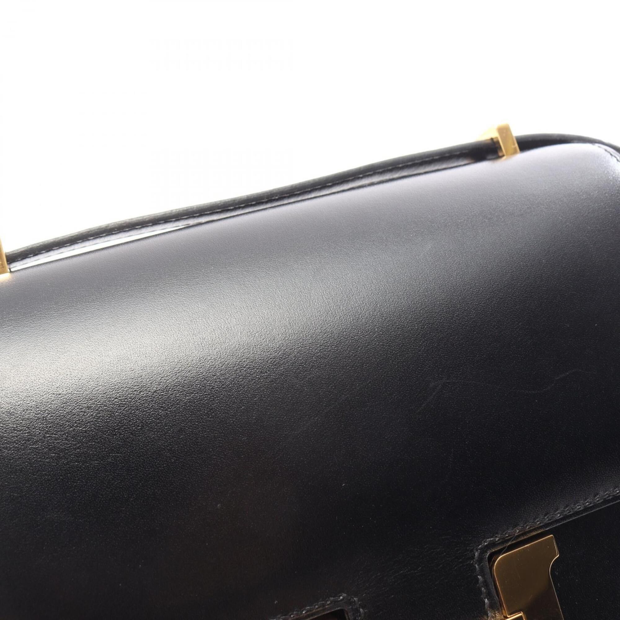 Hermes Hermes Constance 3 Mini Shoulder Bag/Handbag, Calfskin (Cowhide), Box Calf Leather, Women's, Black Size ONE SIZE - 9 Thumbnail