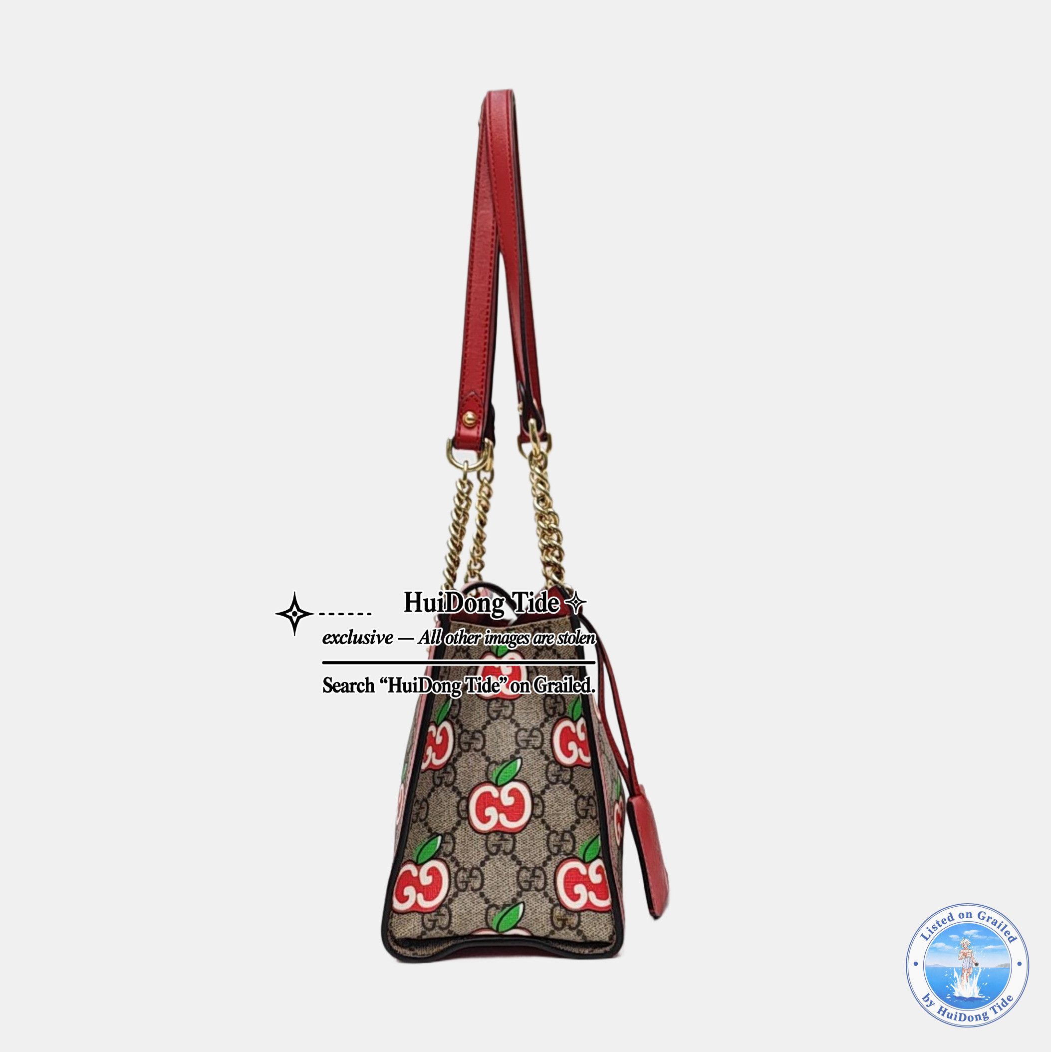 Gucci Gucci Padlock Apple Print Small Handle Bag Size ONE SIZE - 4 Thumbnail