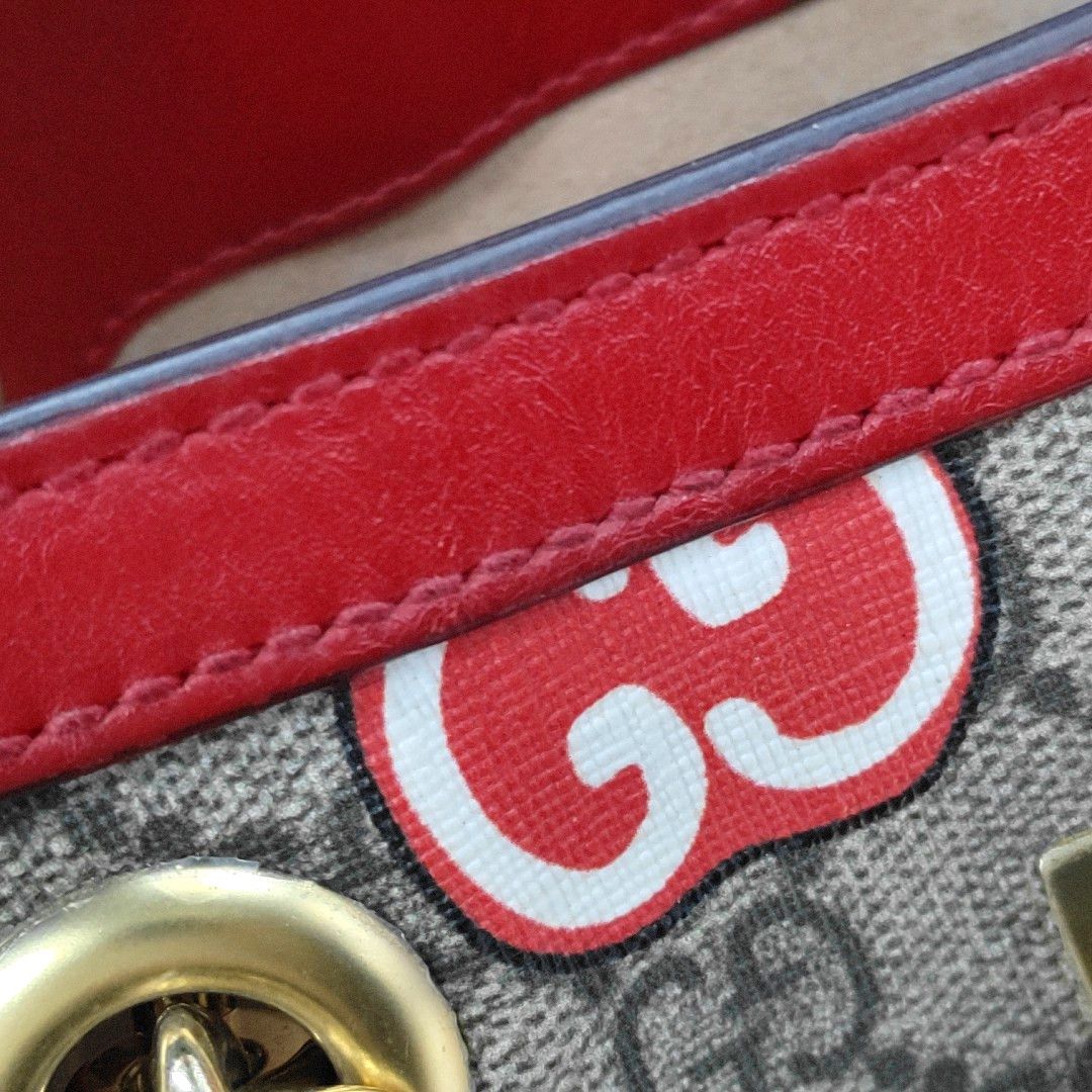 Gucci Gucci Padlock Apple Print Small Handle Bag Size ONE SIZE - 14 Thumbnail