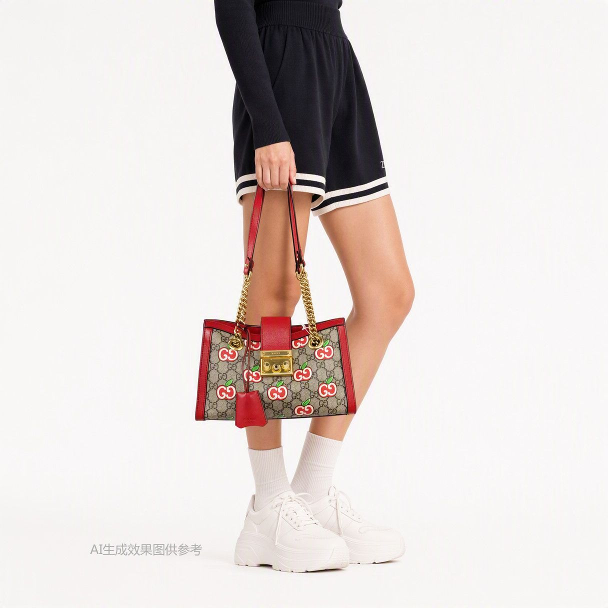Gucci Gucci Padlock Apple Print Small Handle Bag Size ONE SIZE - 2 Thumbnail