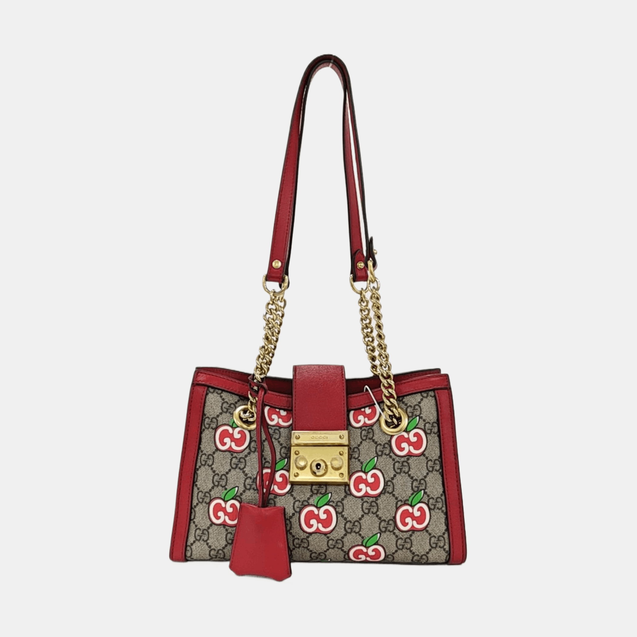 Gucci Gucci Padlock Apple Print Small Handle Bag Size ONE SIZE - 8 Thumbnail