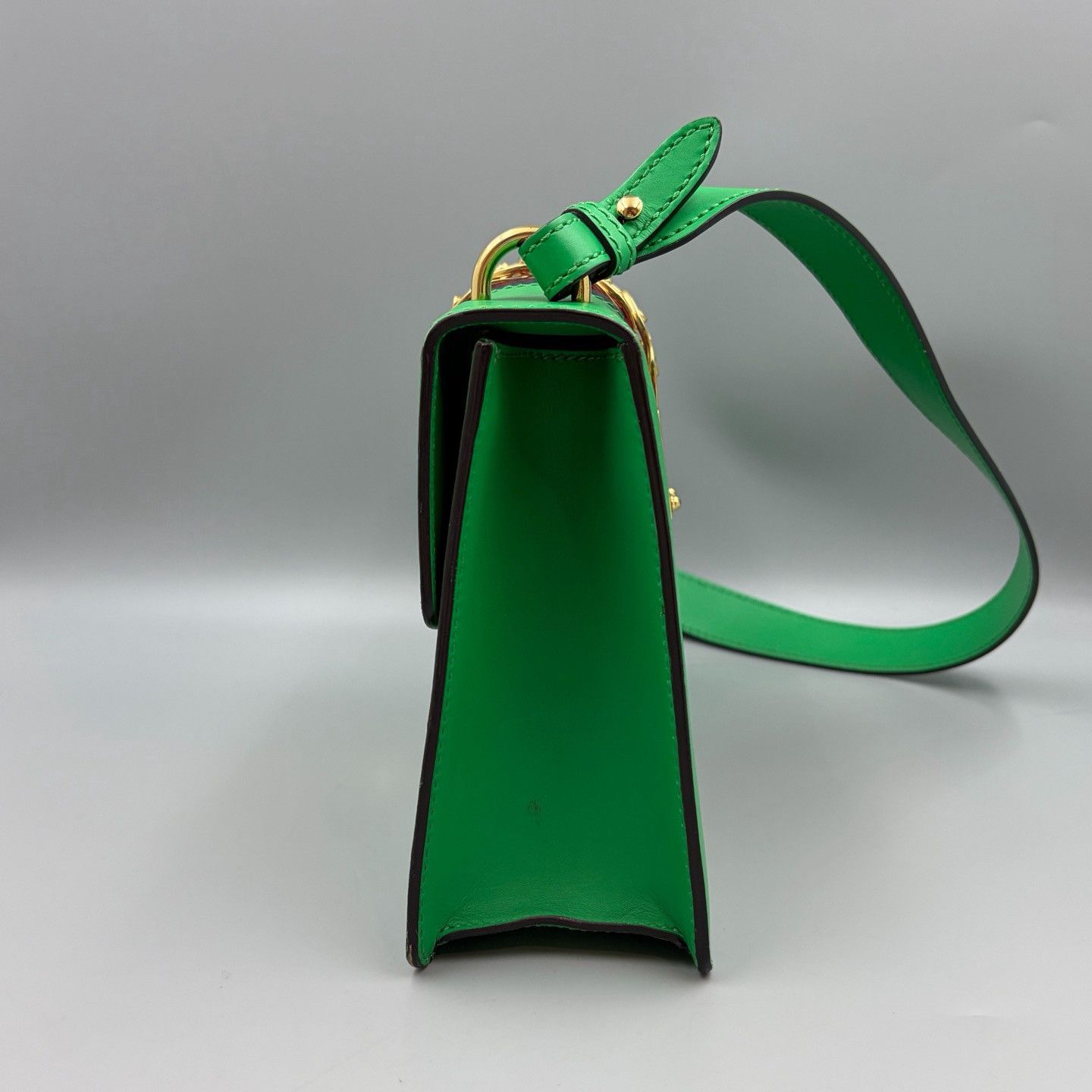 Gucci Gucci Sylvie Green Leather Web Handle Bag Size ONE SIZE - 3 Thumbnail