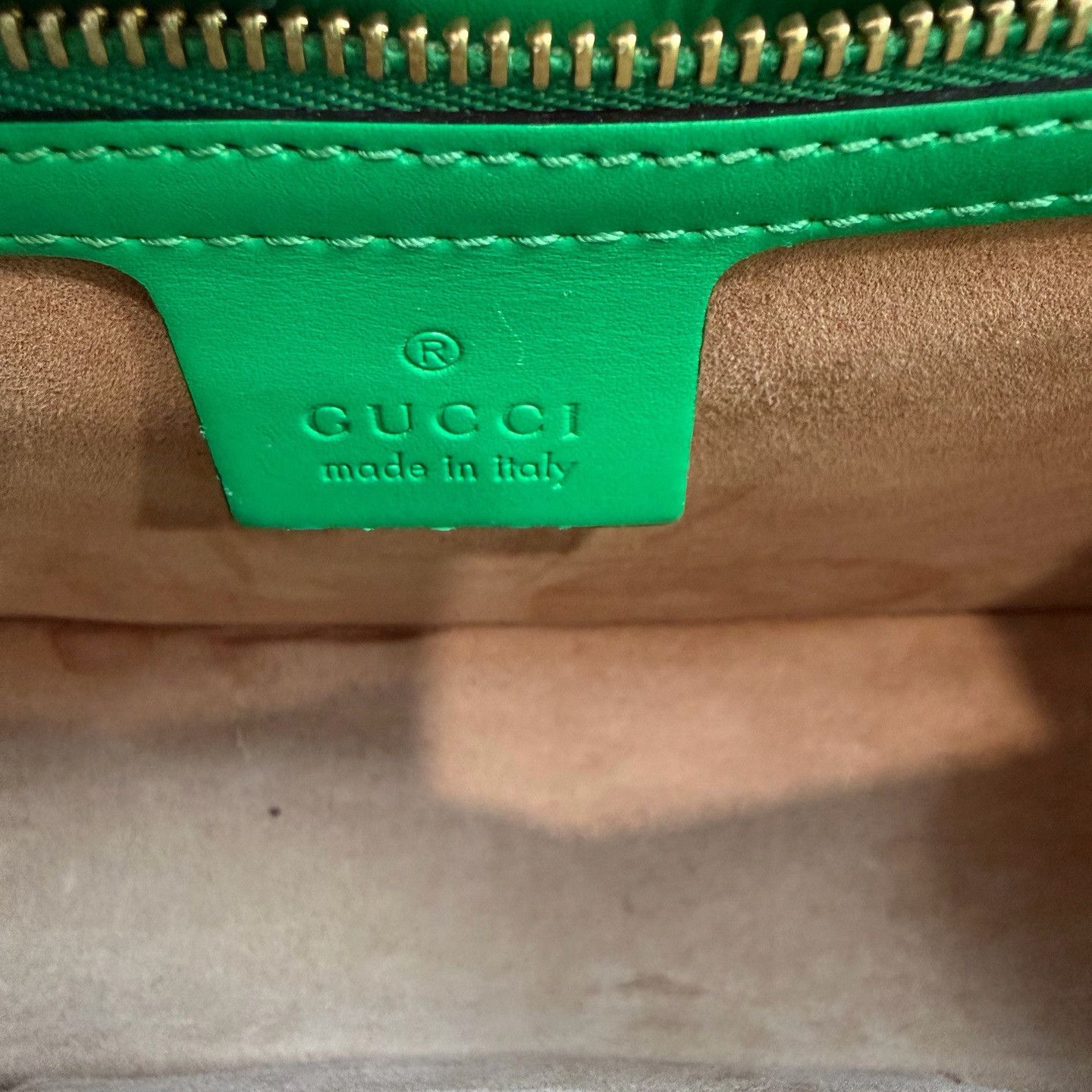 Gucci Gucci Sylvie Green Leather Web Handle Bag Size ONE SIZE - 18 Thumbnail