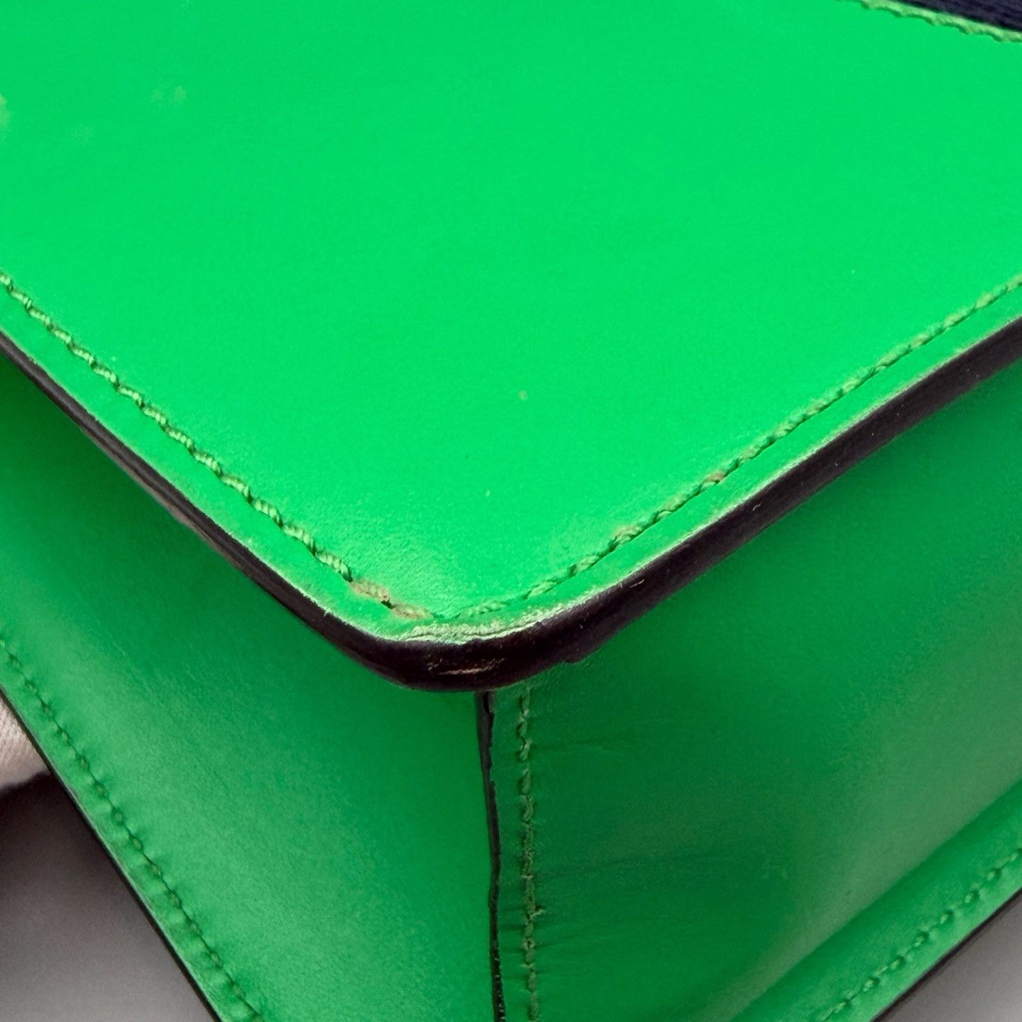 Gucci Gucci Sylvie Green Leather Web Handle Bag Size ONE SIZE - 12 Thumbnail