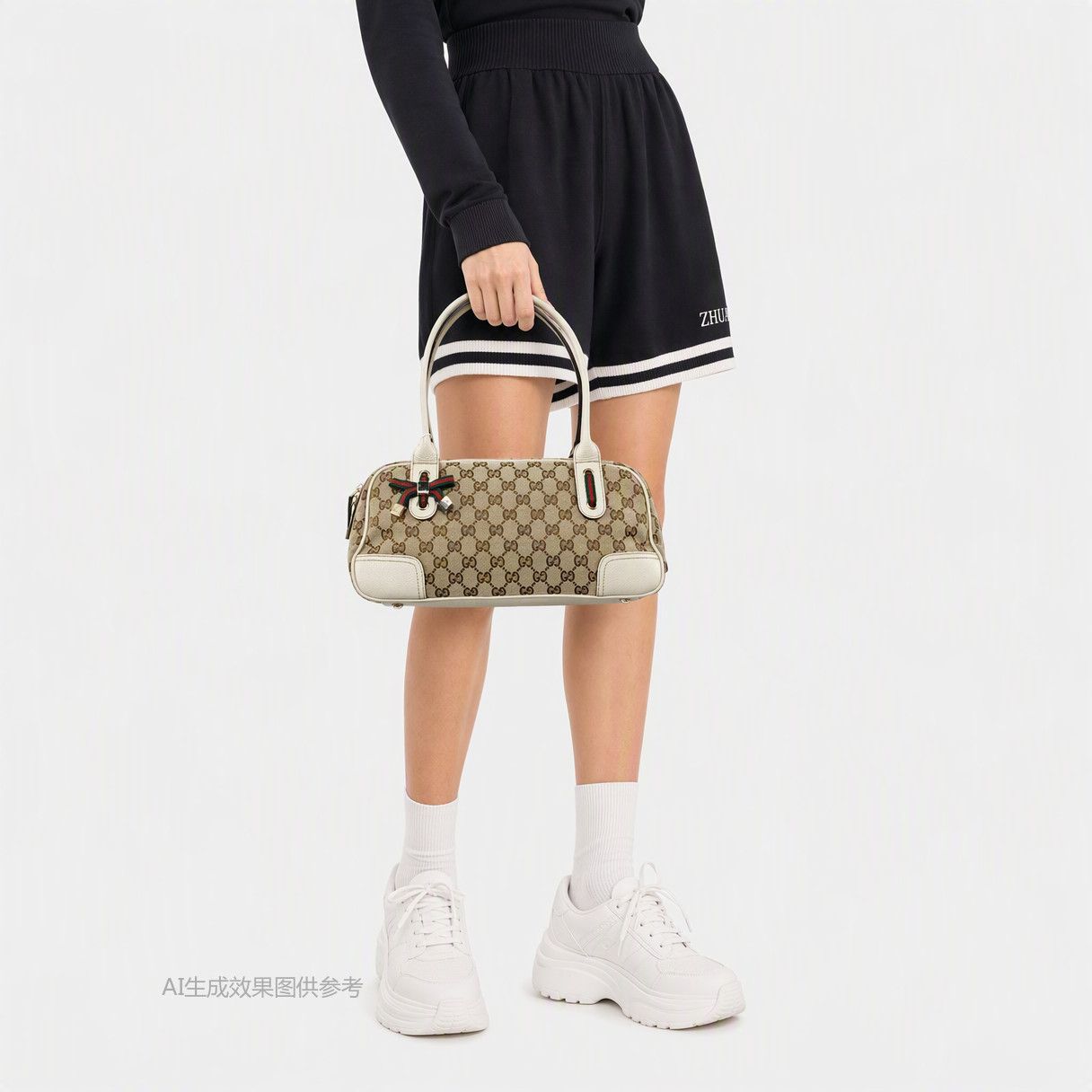 Gucci Gucci GG Canvas Web Bow Handle Bag One Size Size ONE SIZE - 2 Thumbnail
