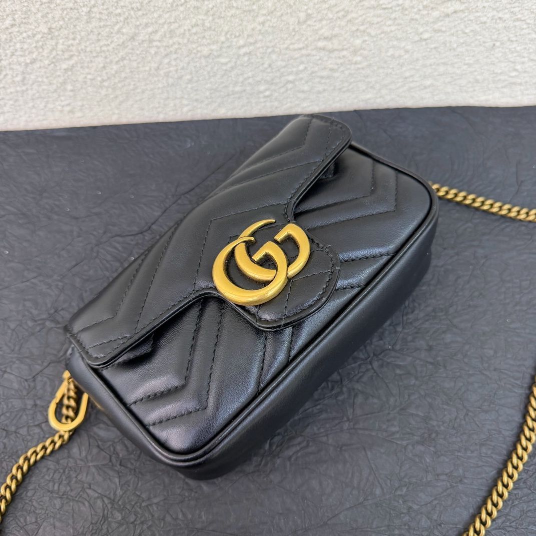 Gucci Gucci GG Marmont Quilted Mini Chain Bag Size ONE SIZE - 9 Thumbnail