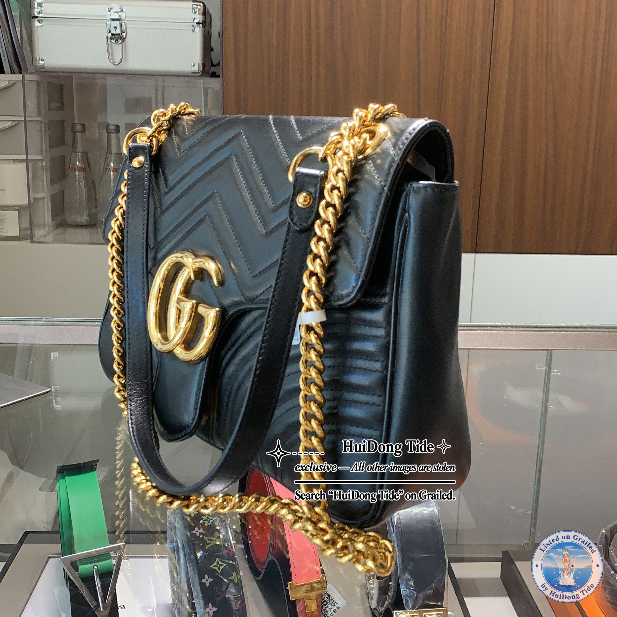 Gucci Gucci GG Marmont Leather Quilted Chain Bag Size ONE SIZE - 4 Thumbnail