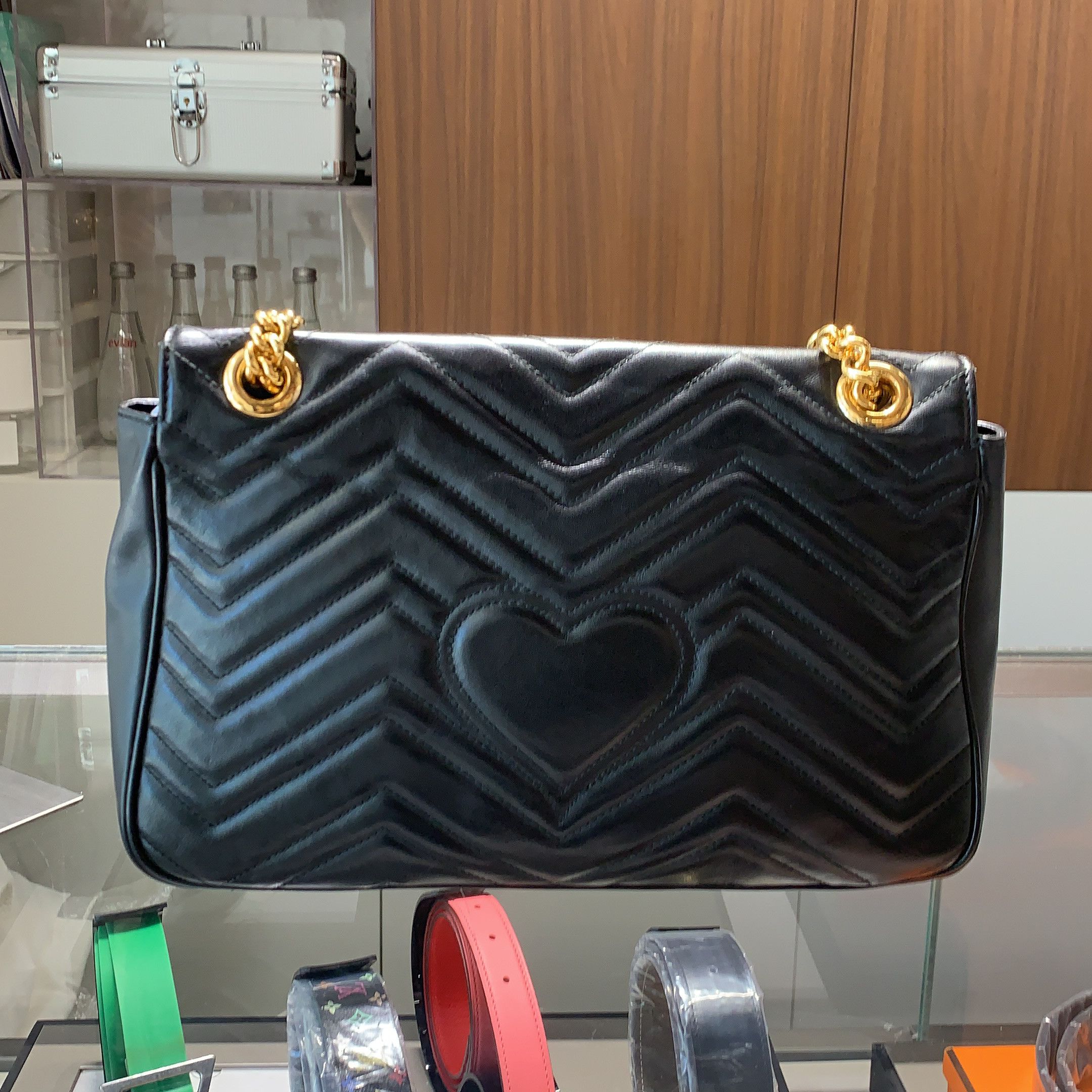 Gucci Gucci GG Marmont Leather Quilted Chain Bag Size ONE SIZE - 5 Thumbnail