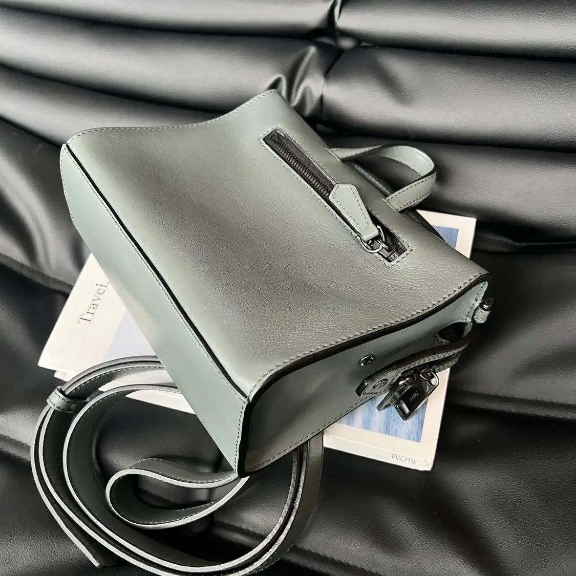 Fendi FENDI Lui mini green cowhide leather quilted crossbody bag detachable strap Size ONE SIZE - 6 Thumbnail