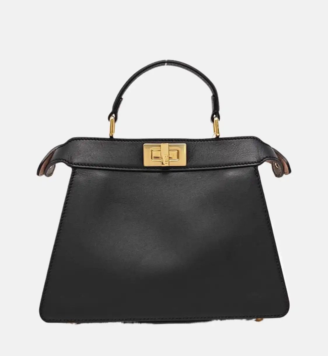 Fendi FENDI Peekaboo Small black cowhide leather shoulder bag gold hardware detachable Size ONE SIZE - 5 Thumbnail