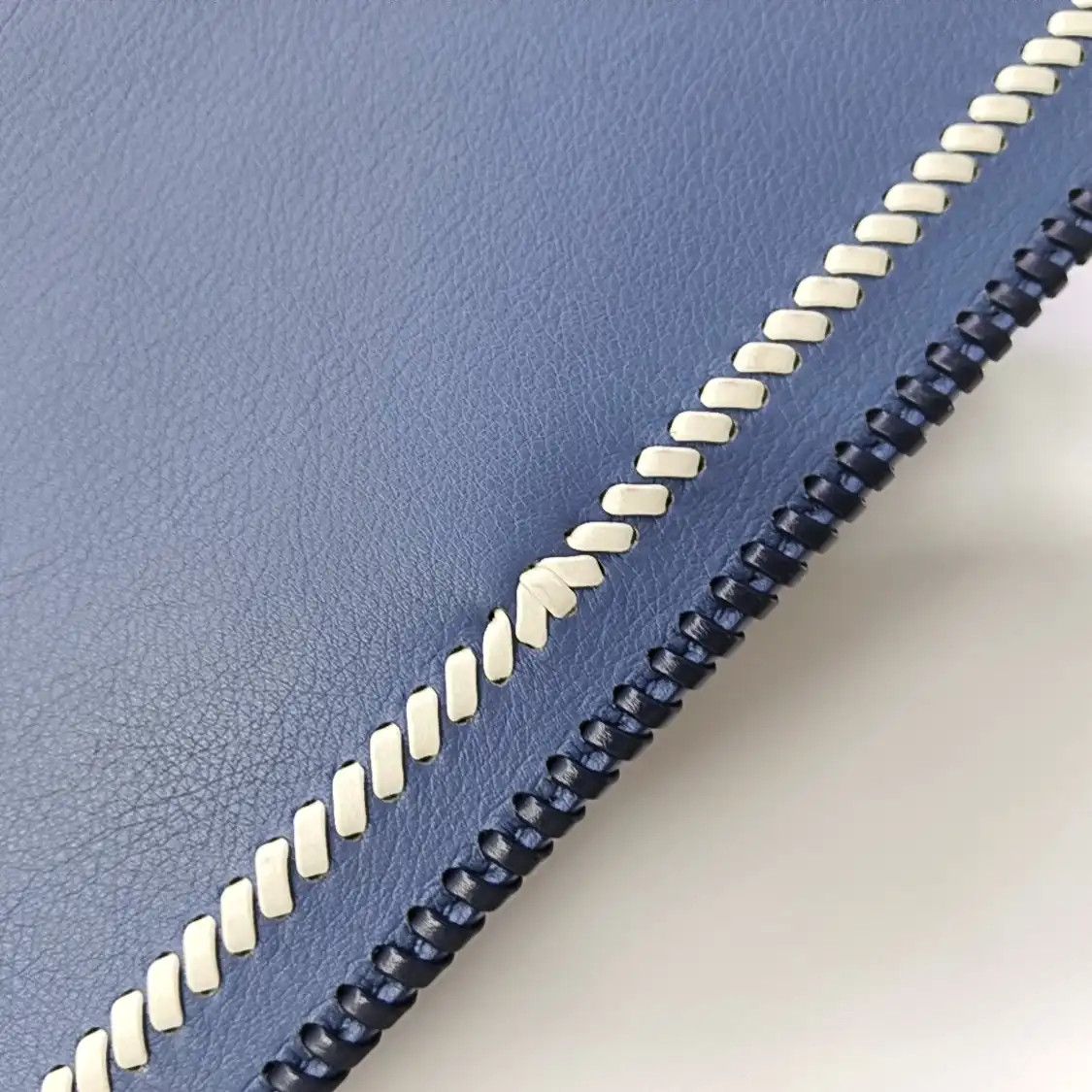 Fendi FENDI Peekaboo blue cowhide leather woven shoulder bag handbag crossbody bag sil Size ONE SIZE - 10 Thumbnail