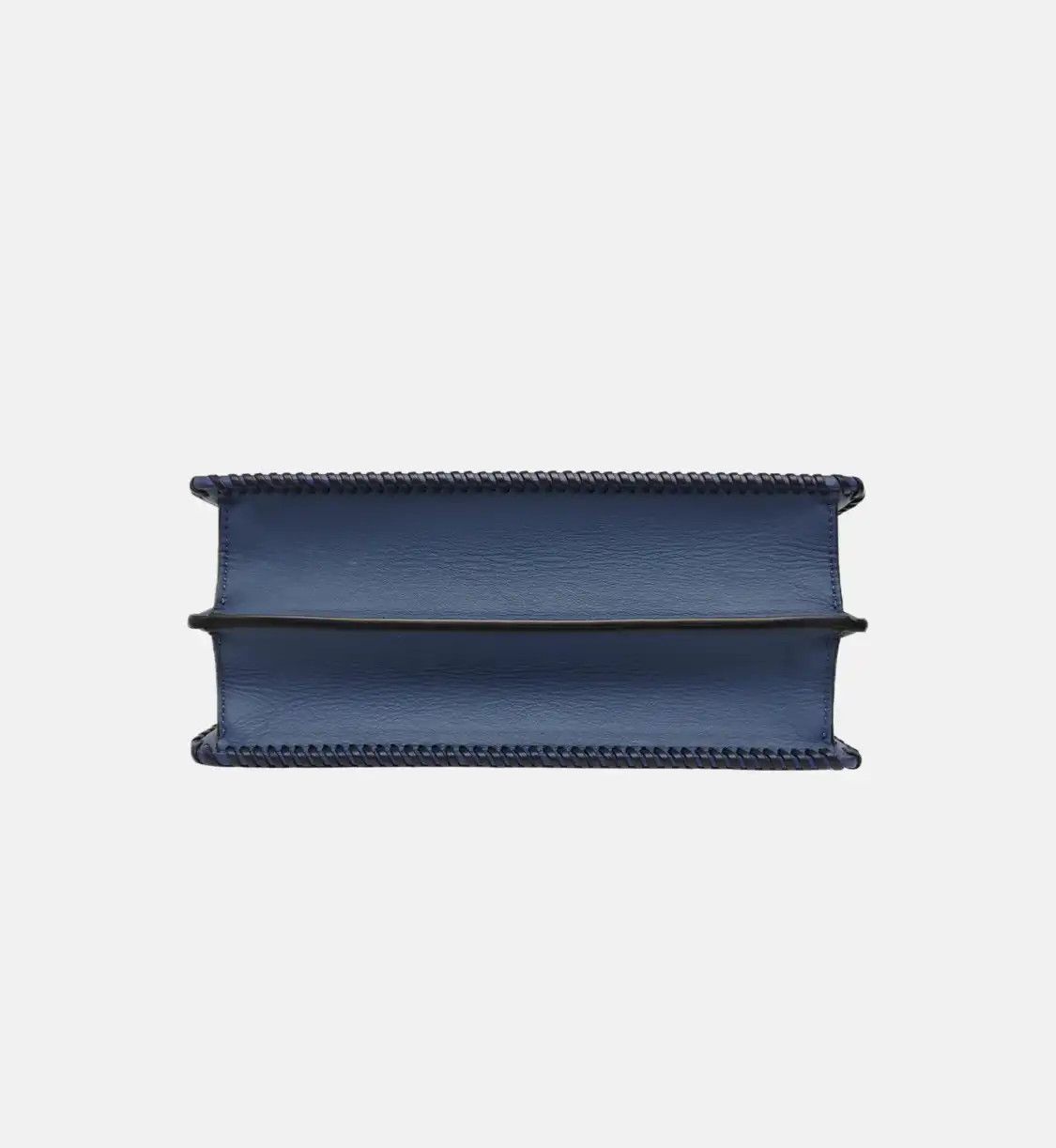 Fendi FENDI Peekaboo blue cowhide leather woven shoulder bag handbag crossbody bag sil Size ONE SIZE - 6 Thumbnail