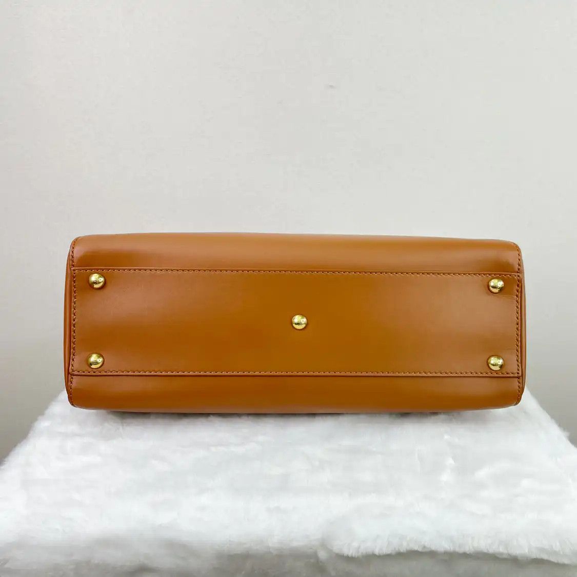 Fendi FENDI Peekaboo Medium yellow cowhide leather handbag Size ONE SIZE - 3 Thumbnail