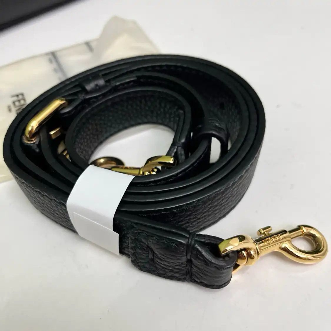 Fendi FENDI Peekaboo mini black cowhide leather crossbody bag gold hardware detachable Size ONE SIZE - 8 Thumbnail