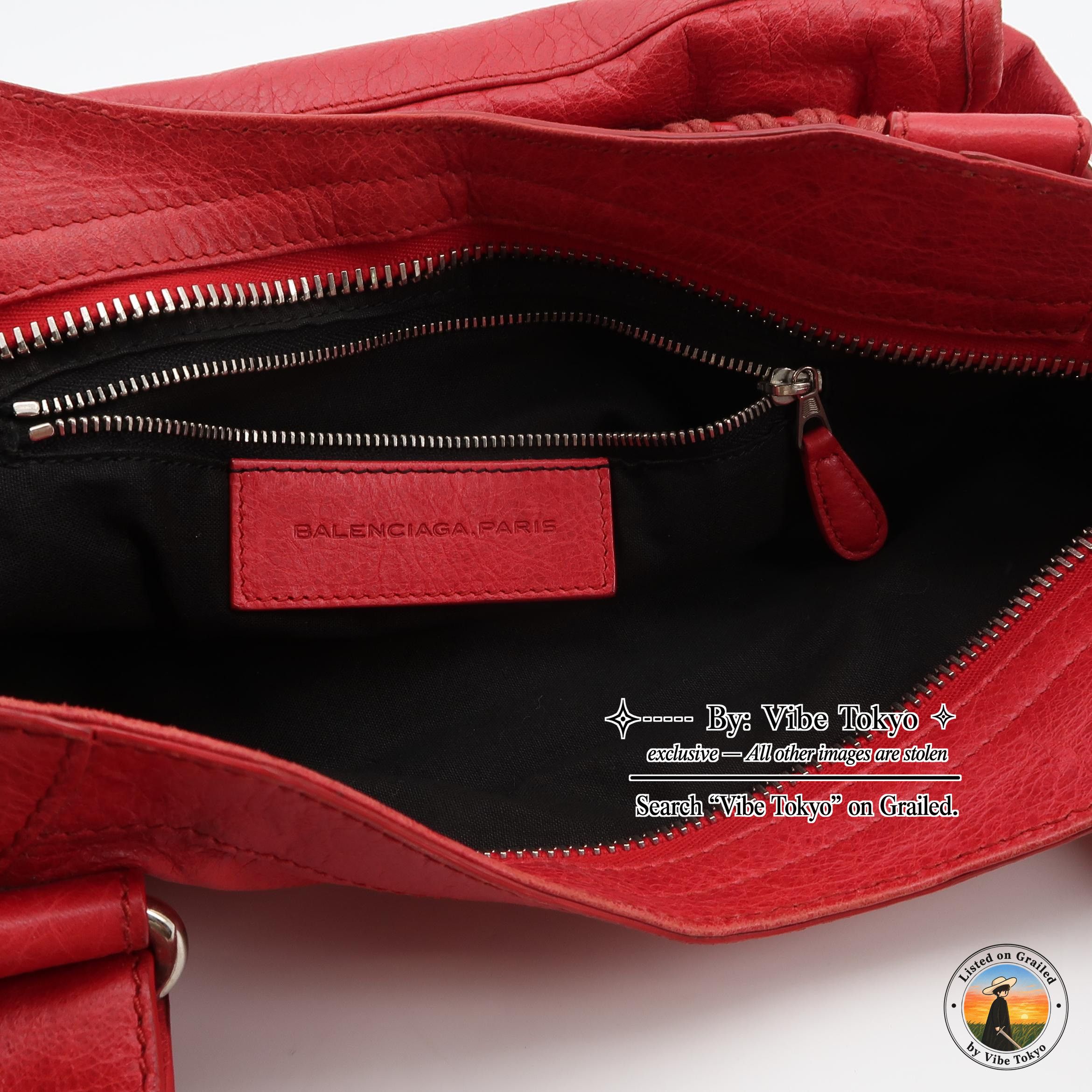 Balenciaga Balenciaga Giant City Studded Leather Bag Red Size OS Size ONE SIZE - 8 Thumbnail