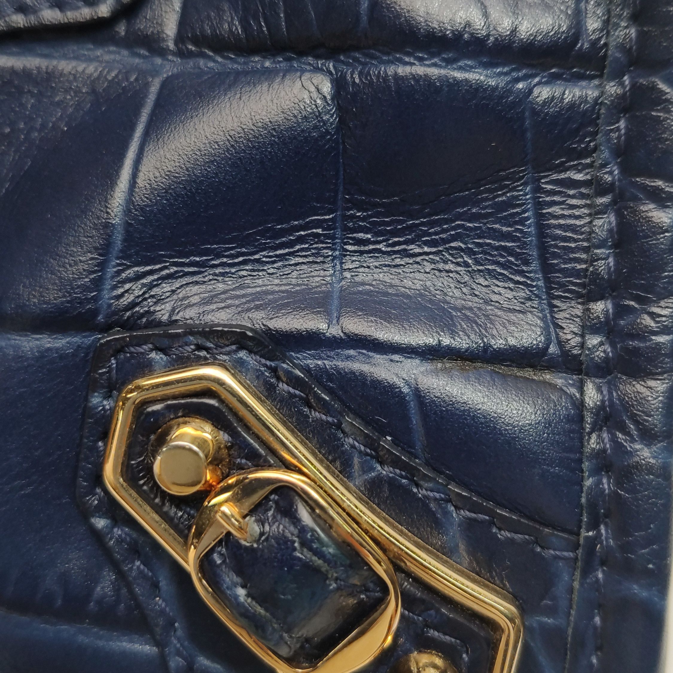 Balenciaga Balenciaga Le City Nano Crocodile Embossed Leather Bag Size ONE SIZE - 11 Thumbnail