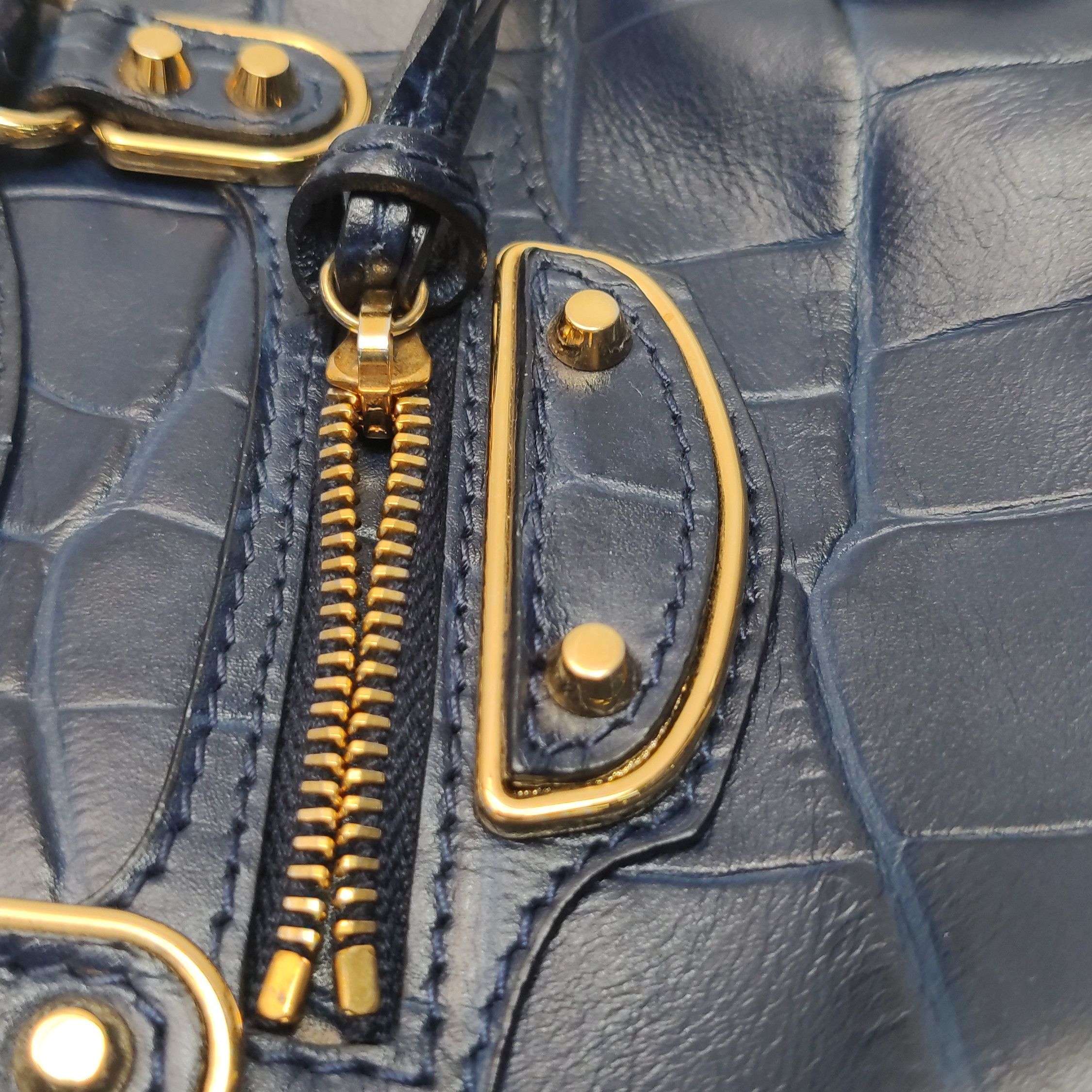 Balenciaga Balenciaga Le City Nano Crocodile Embossed Leather Bag Size ONE SIZE - 14 Thumbnail
