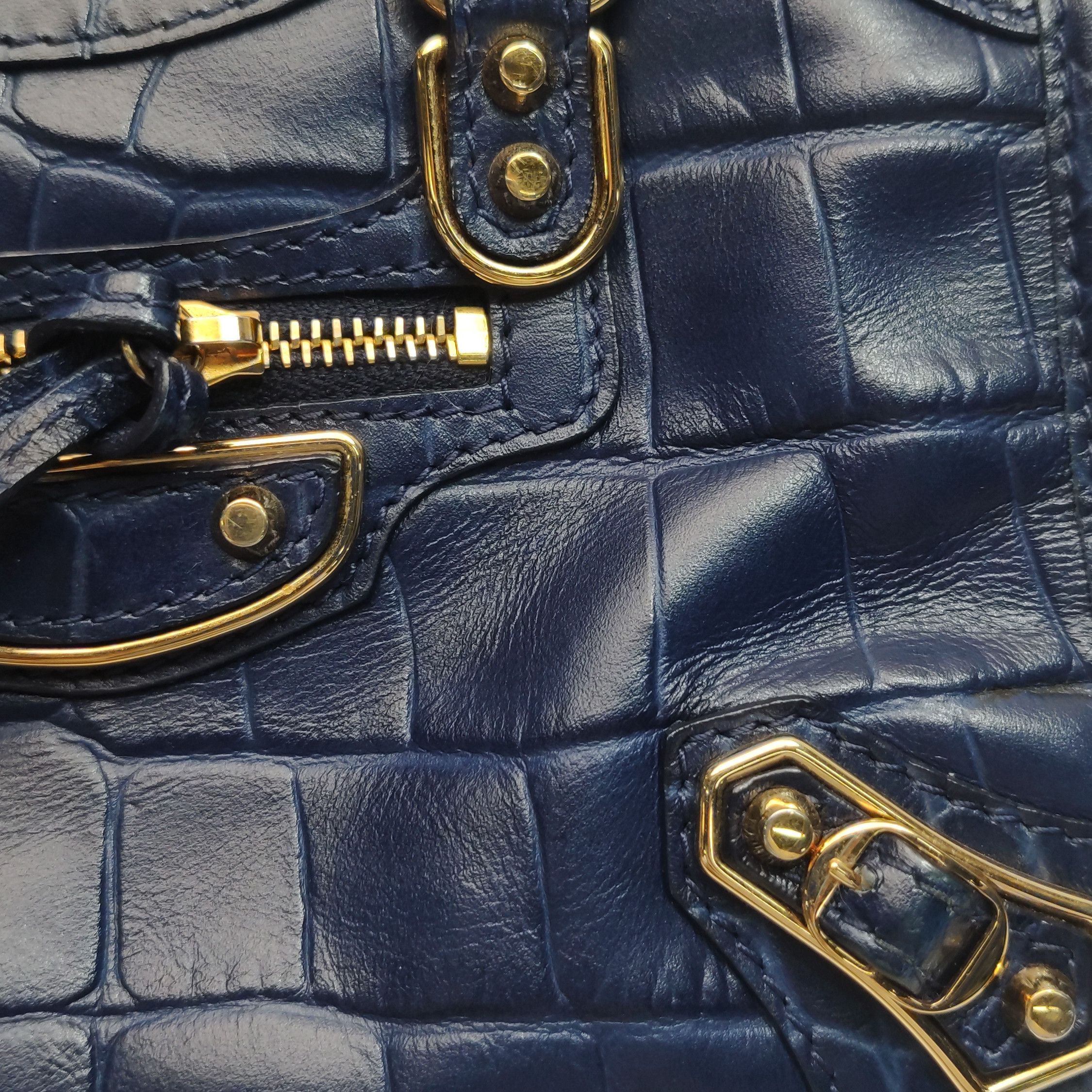 Balenciaga Balenciaga Le City Nano Crocodile Embossed Leather Bag Size ONE SIZE - 12 Thumbnail