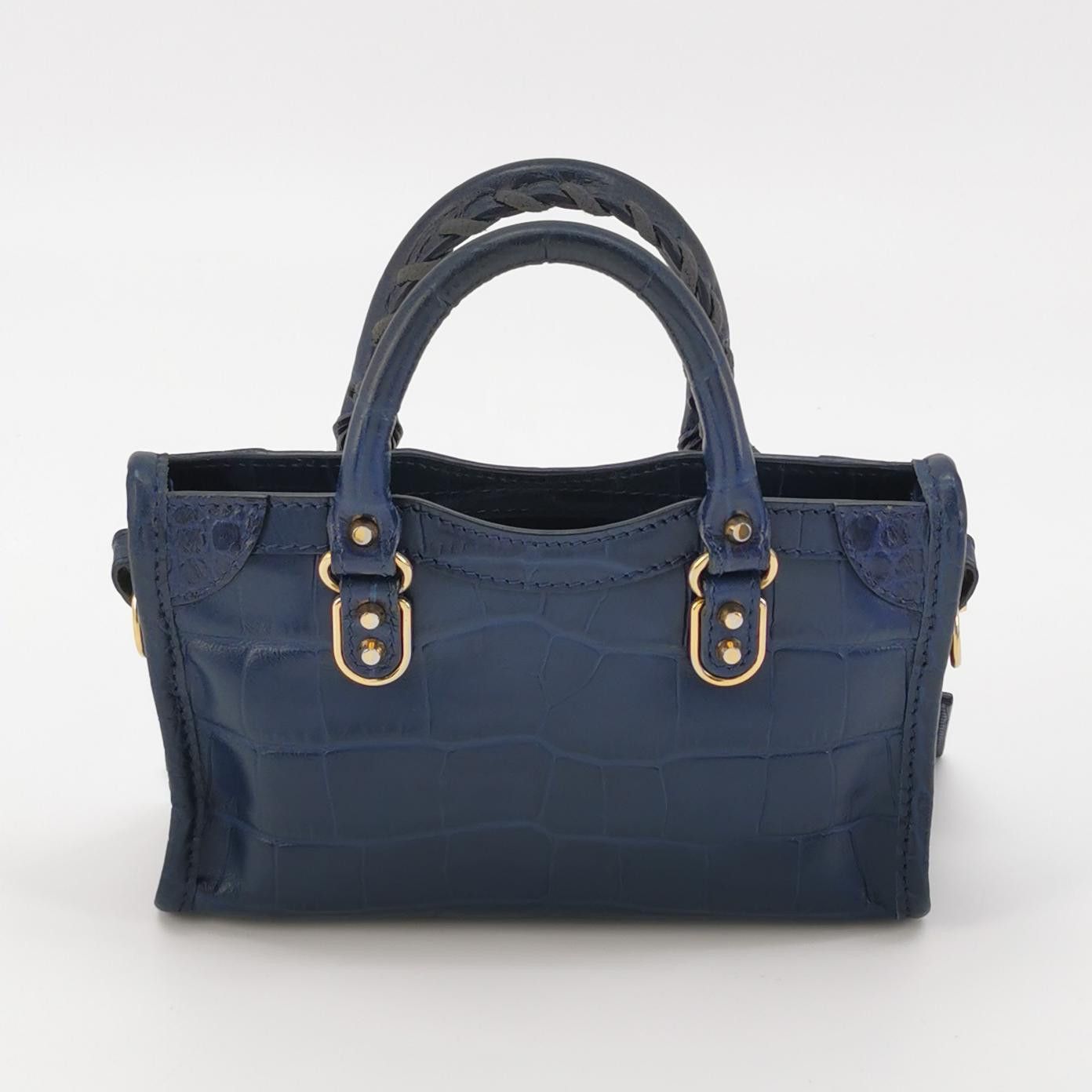 Balenciaga Balenciaga Le City Nano Crocodile Embossed Leather Bag Size ONE SIZE - 5 Thumbnail