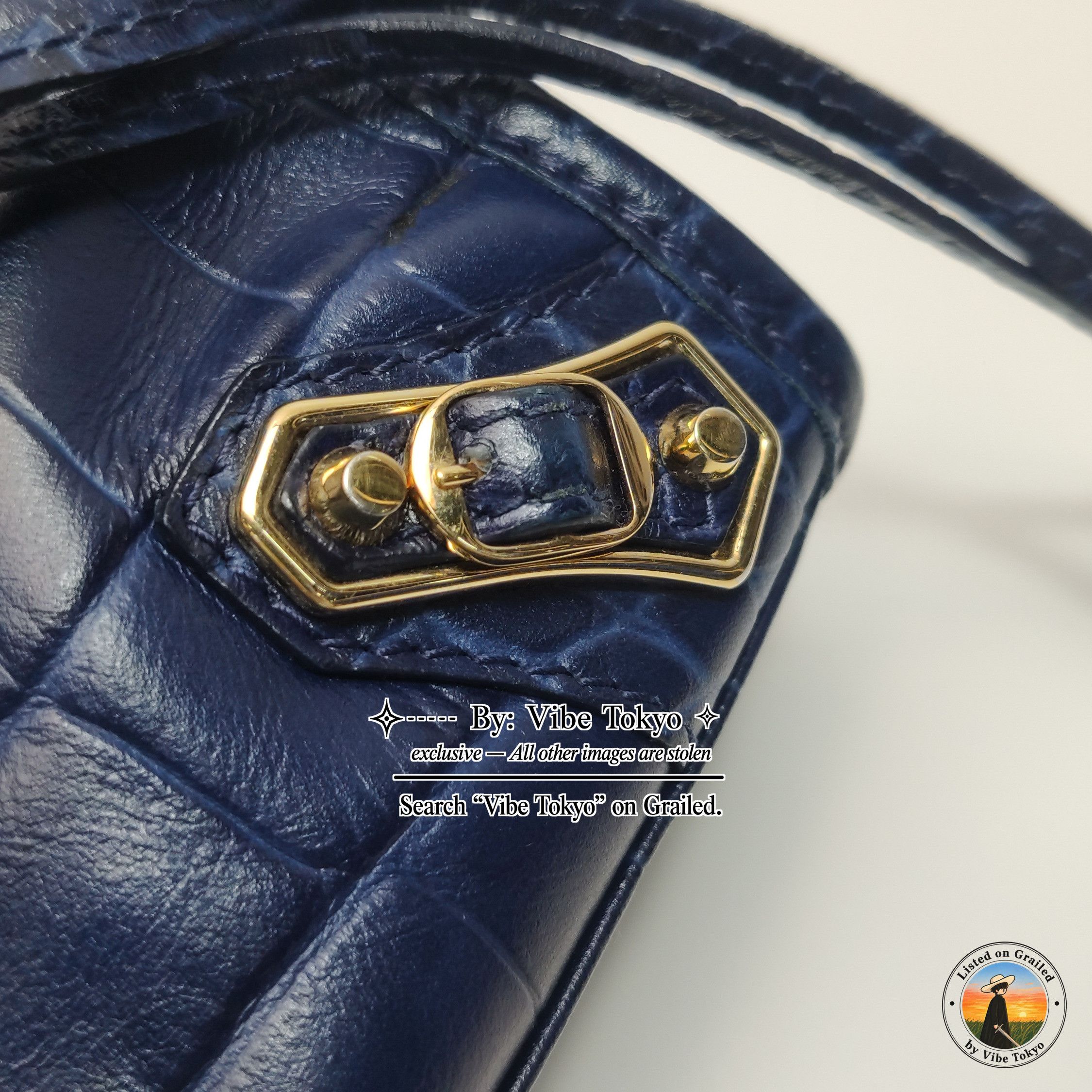 Balenciaga Balenciaga Le City Nano Crocodile Embossed Leather Bag Size ONE SIZE - 15 Thumbnail