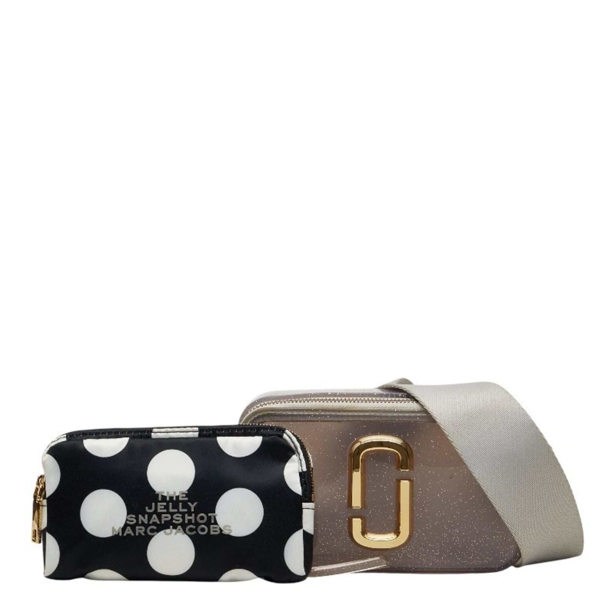 Marc Jacobs Marc Jacobs The Jelly Glitter Snapshot Crossbody Shoulder Bag, Gray Vinyl, Women's Size ONE SIZE - 11 Thumbnail