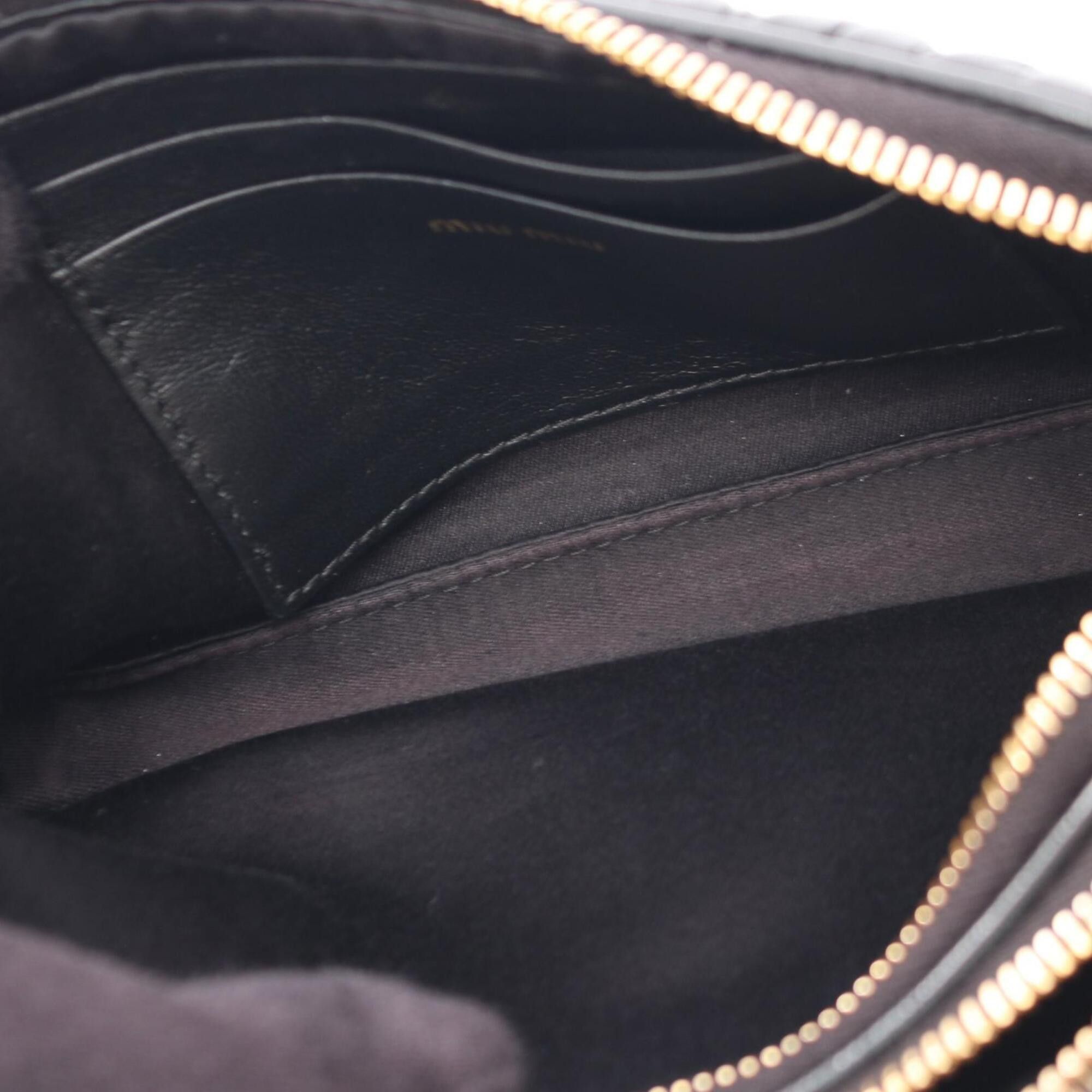 Miu Miu Miu Miu Miu Matelassé Mini Shoulder Bag Handbag Leather Women's Black Size ONE SIZE - 6 Thumbnail