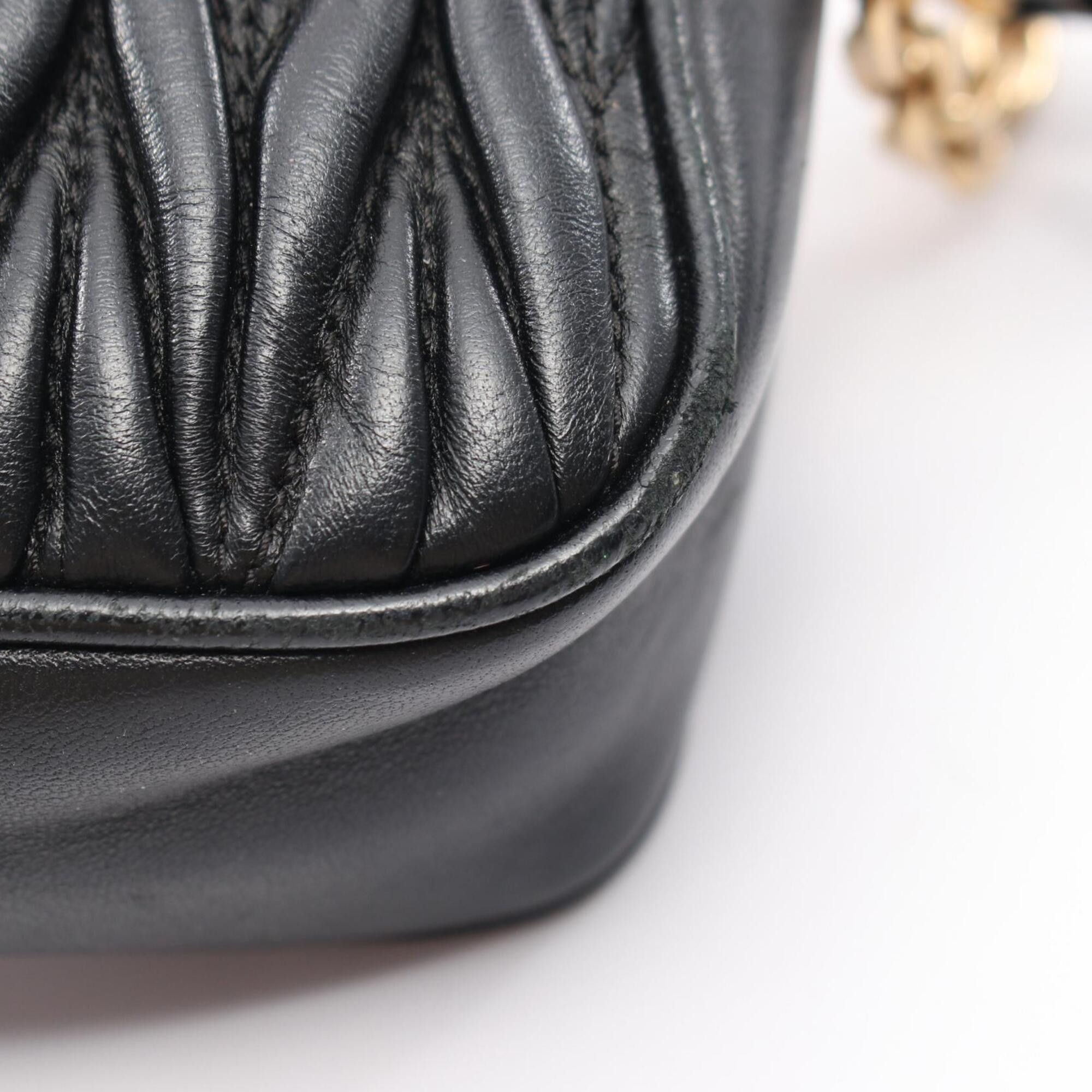 Miu Miu Miu Miu Miu Matelassé Mini Shoulder Bag Handbag Leather Women's Black Size ONE SIZE - 8 Thumbnail