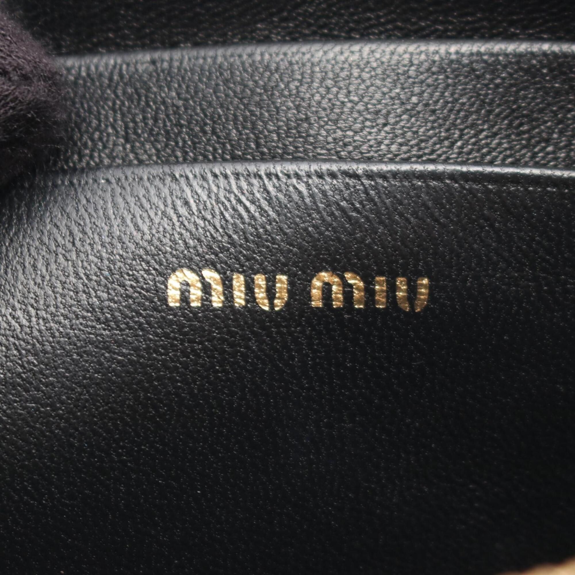 Miu Miu Miu Miu Miu Matelassé Mini Shoulder Bag Handbag Leather Women's Black Size ONE SIZE - 4 Thumbnail