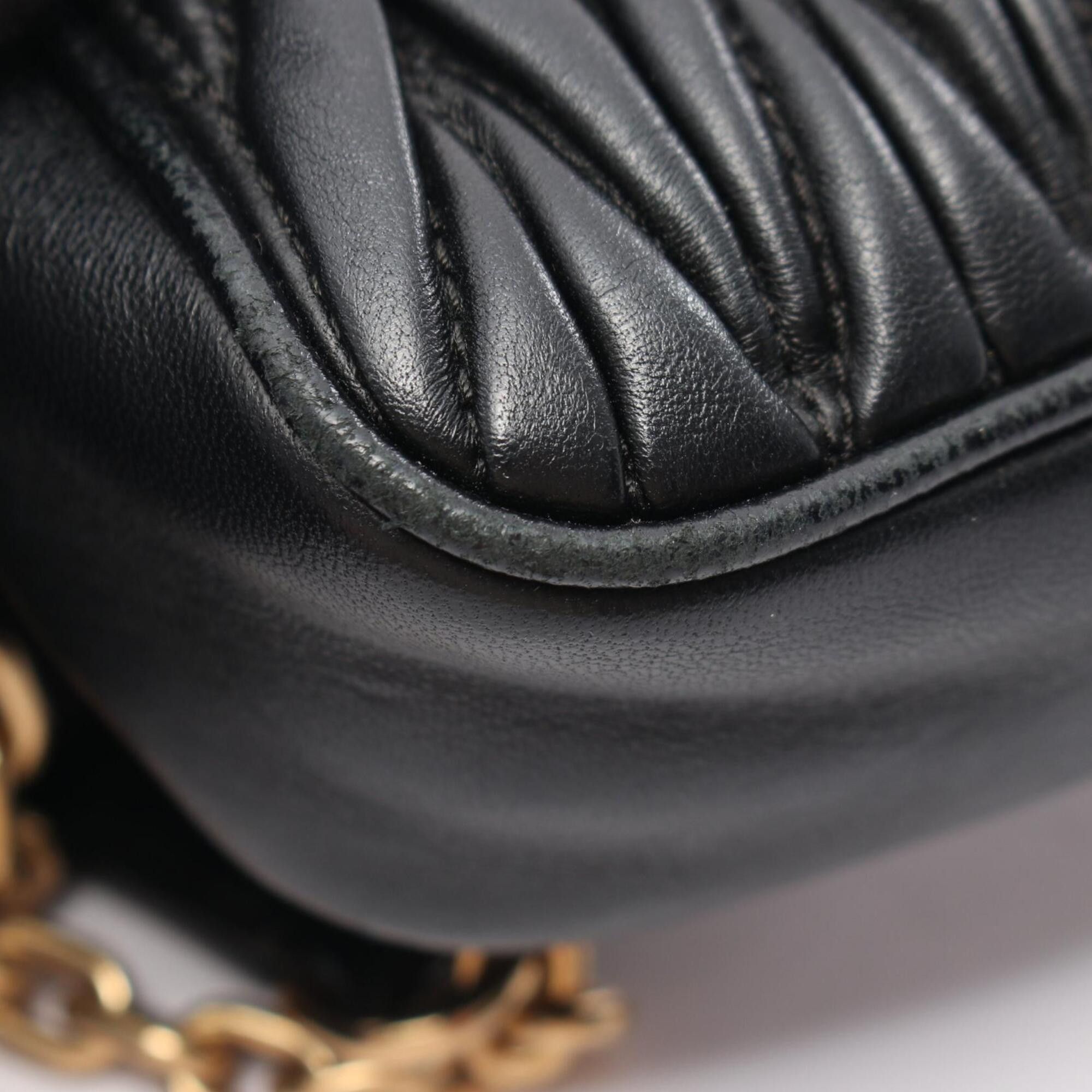 Miu Miu Miu Miu Miu Matelassé Mini Shoulder Bag Handbag Leather Women's Black Size ONE SIZE - 7 Thumbnail