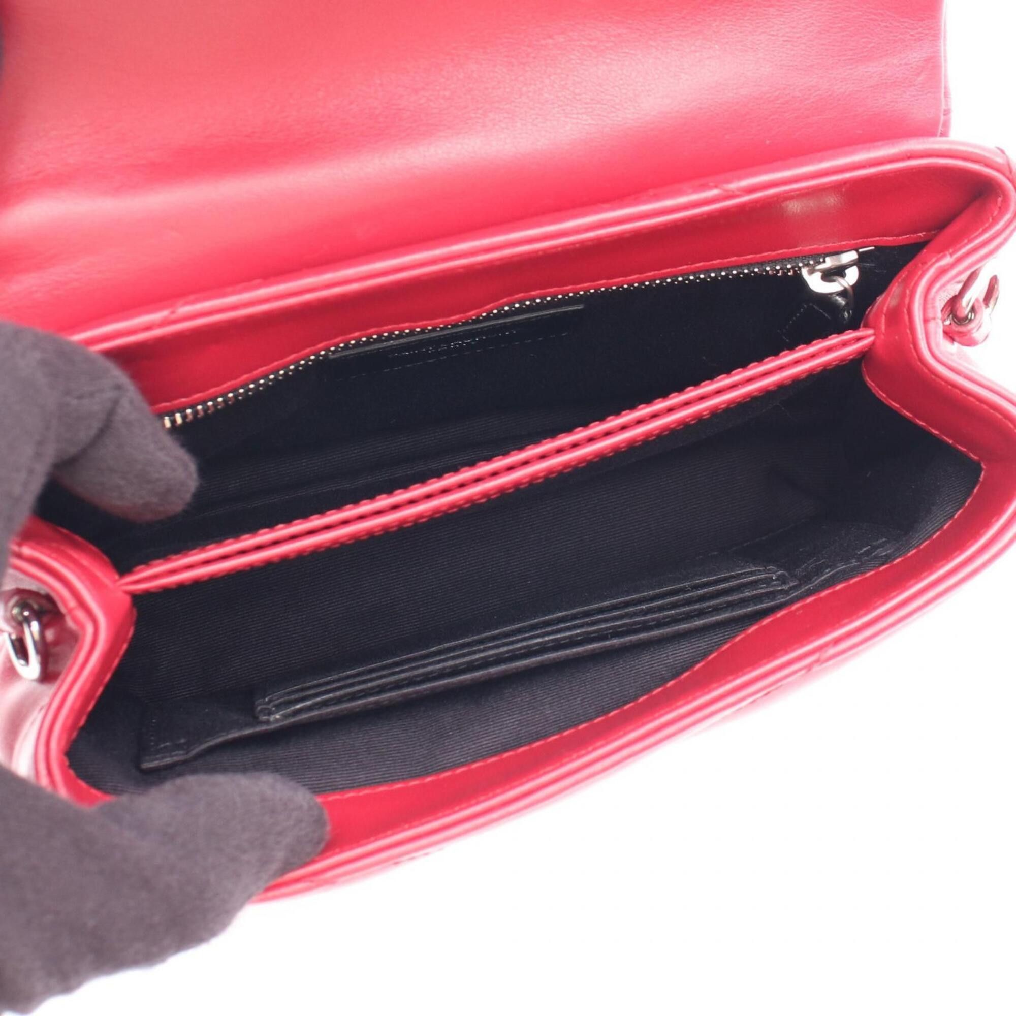 Saint Laurent Paris Yves Saint Laurent Paris Toy Bag Lulu Shoulder Handbag Leather Women's Red 467072 Size ONE SIZE - 3 Thumbnail