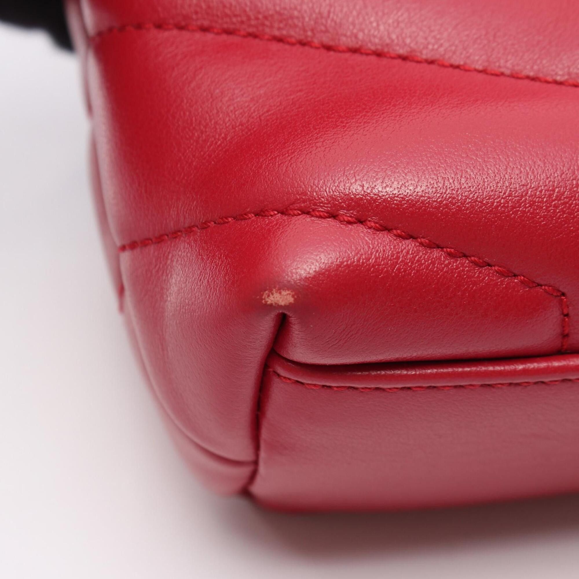 Saint Laurent Paris Yves Saint Laurent Paris Toy Bag Lulu Shoulder Handbag Leather Women's Red 467072 Size ONE SIZE - 6 Thumbnail