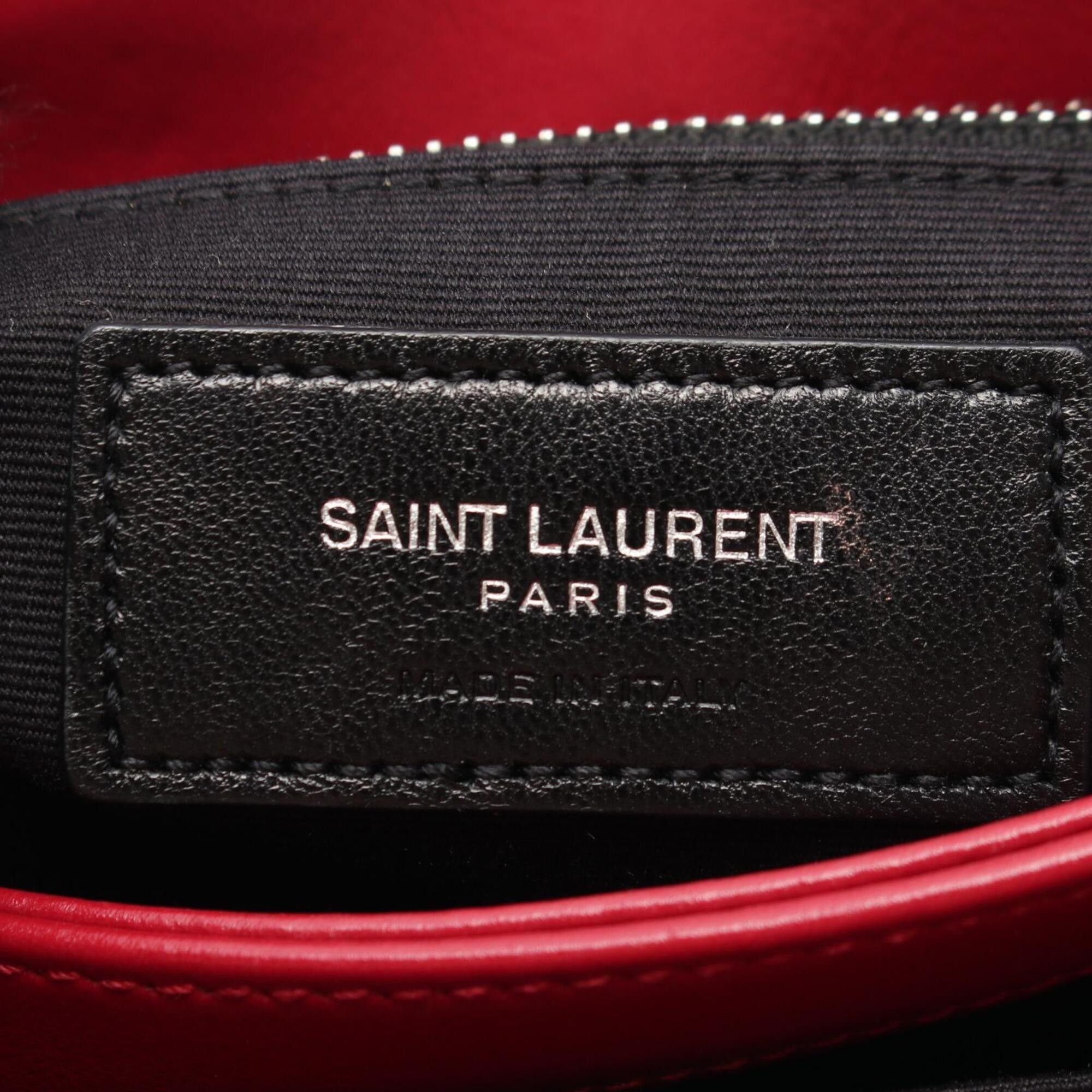 Saint Laurent Paris Yves Saint Laurent Paris Toy Bag Lulu Shoulder Handbag Leather Women's Red 467072 Size ONE SIZE - 4 Thumbnail